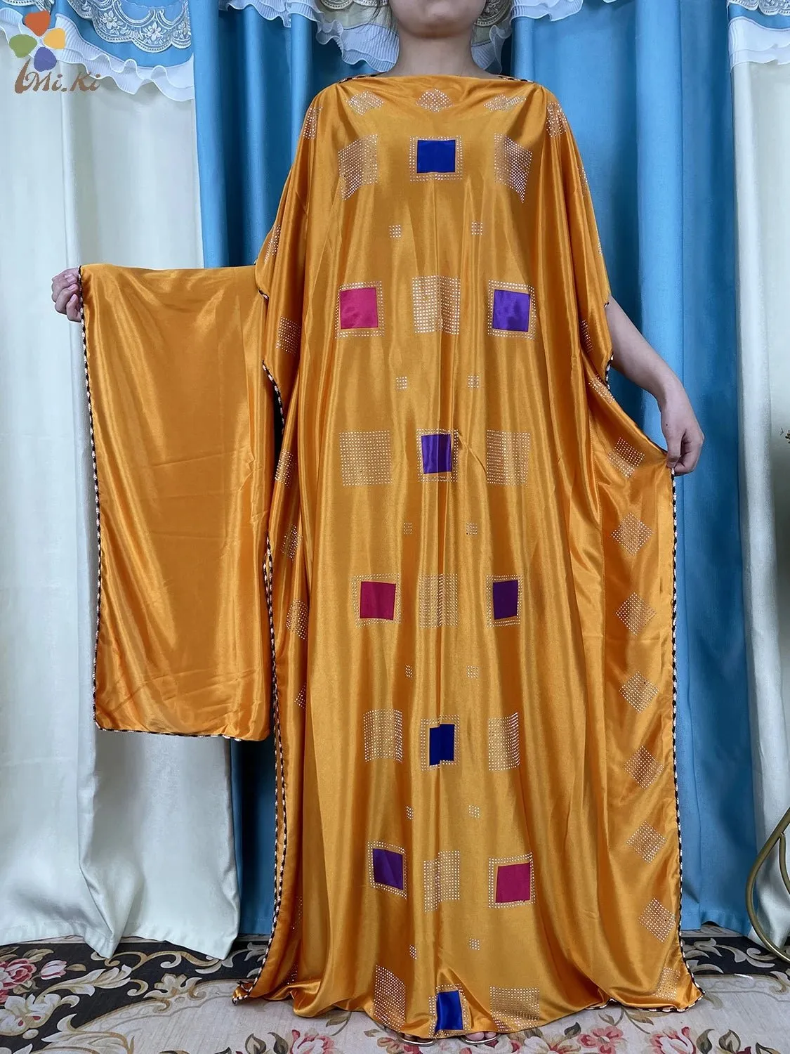 Luxurious New African Abaya: Muslim Prayer Clothing for Women with Exquisite Inlays