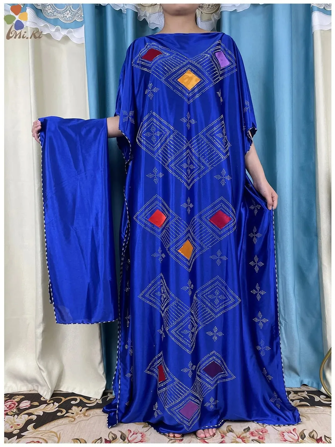 Luxurious New African Abaya: Muslim Prayer Clothing for Women with Exquisite Inlays