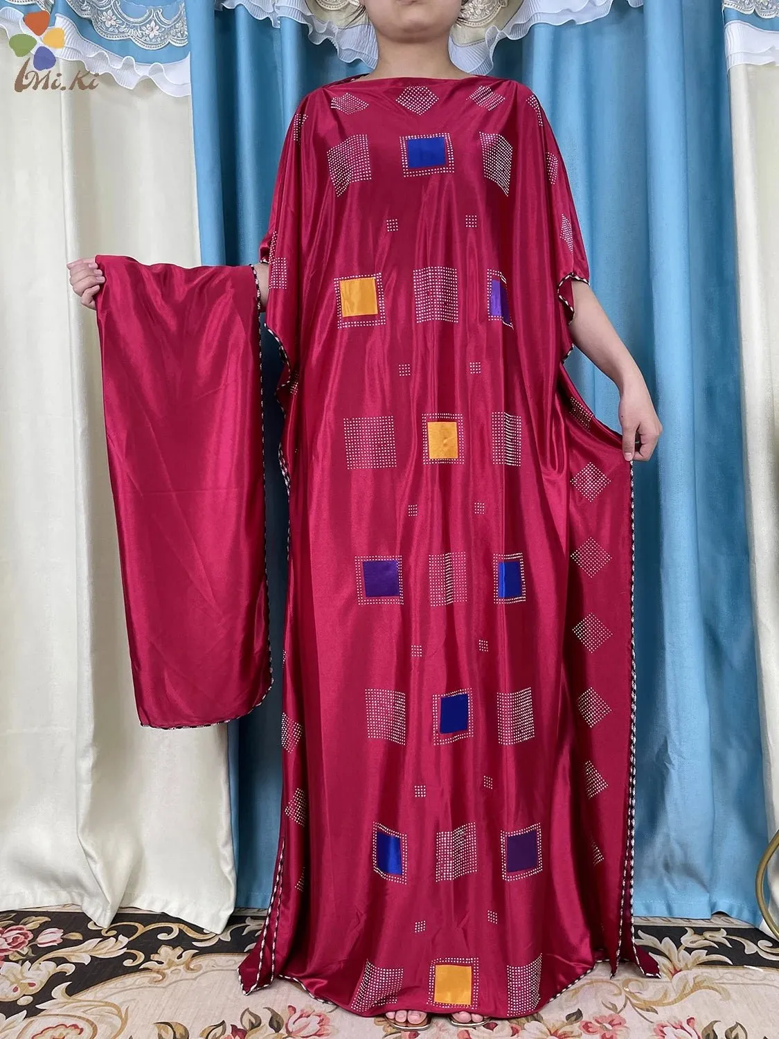 Luxurious New African Abaya: Muslim Prayer Clothing for Women with Exquisite Inlays