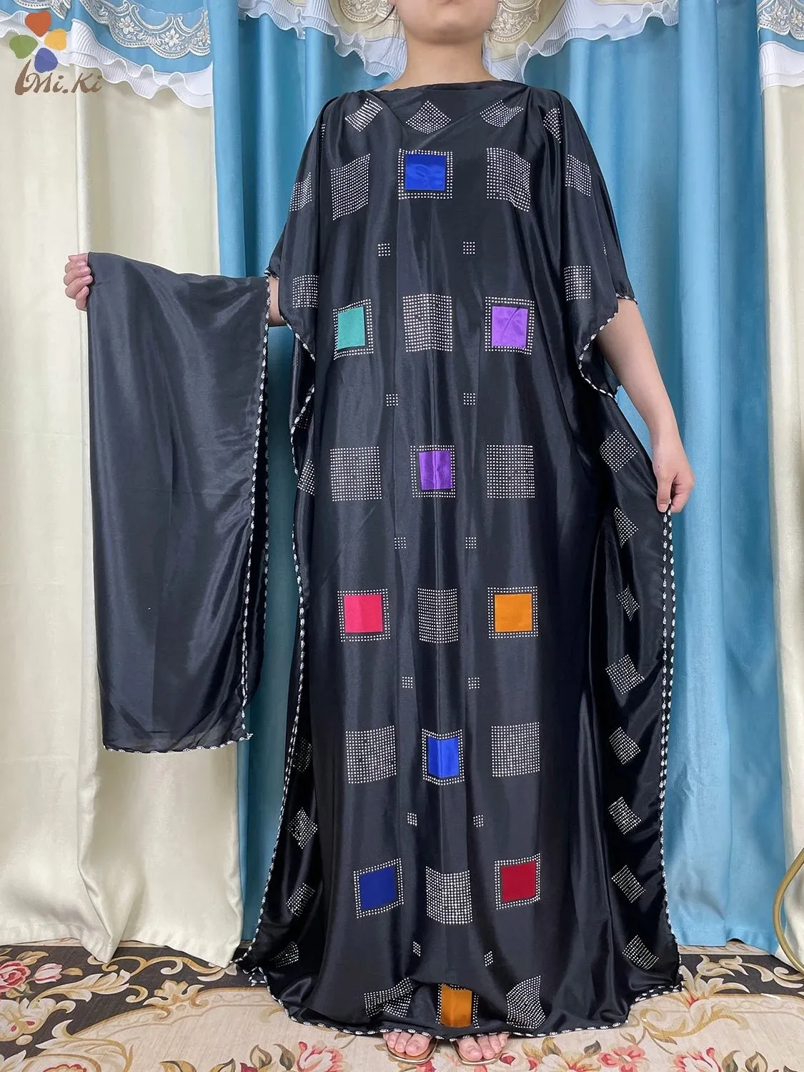 Luxurious New African Abaya: Muslim Prayer Clothing for Women with Exquisite Inlays