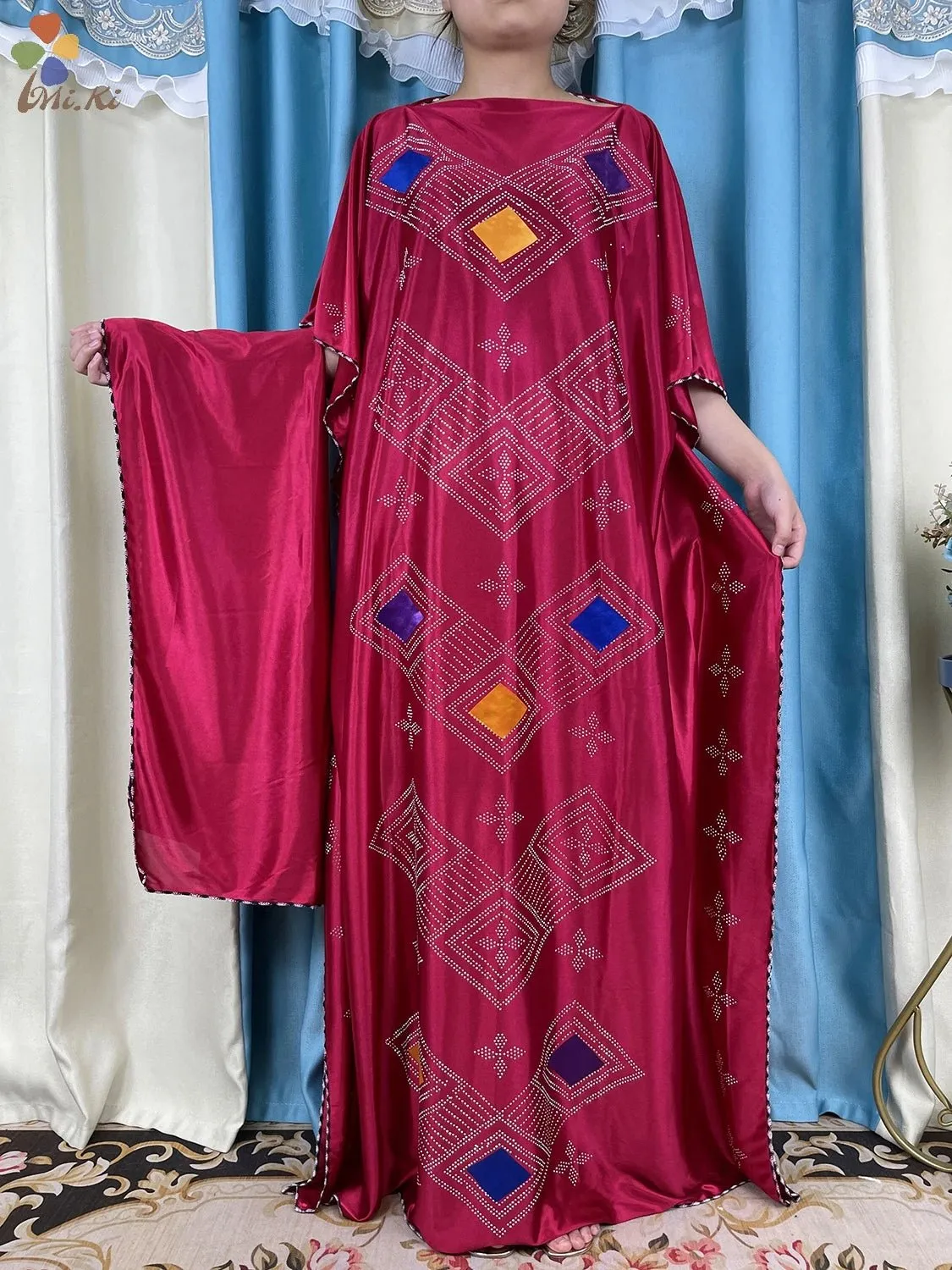 Luxurious New African Abaya: Muslim Prayer Clothing for Women with Exquisite Inlays