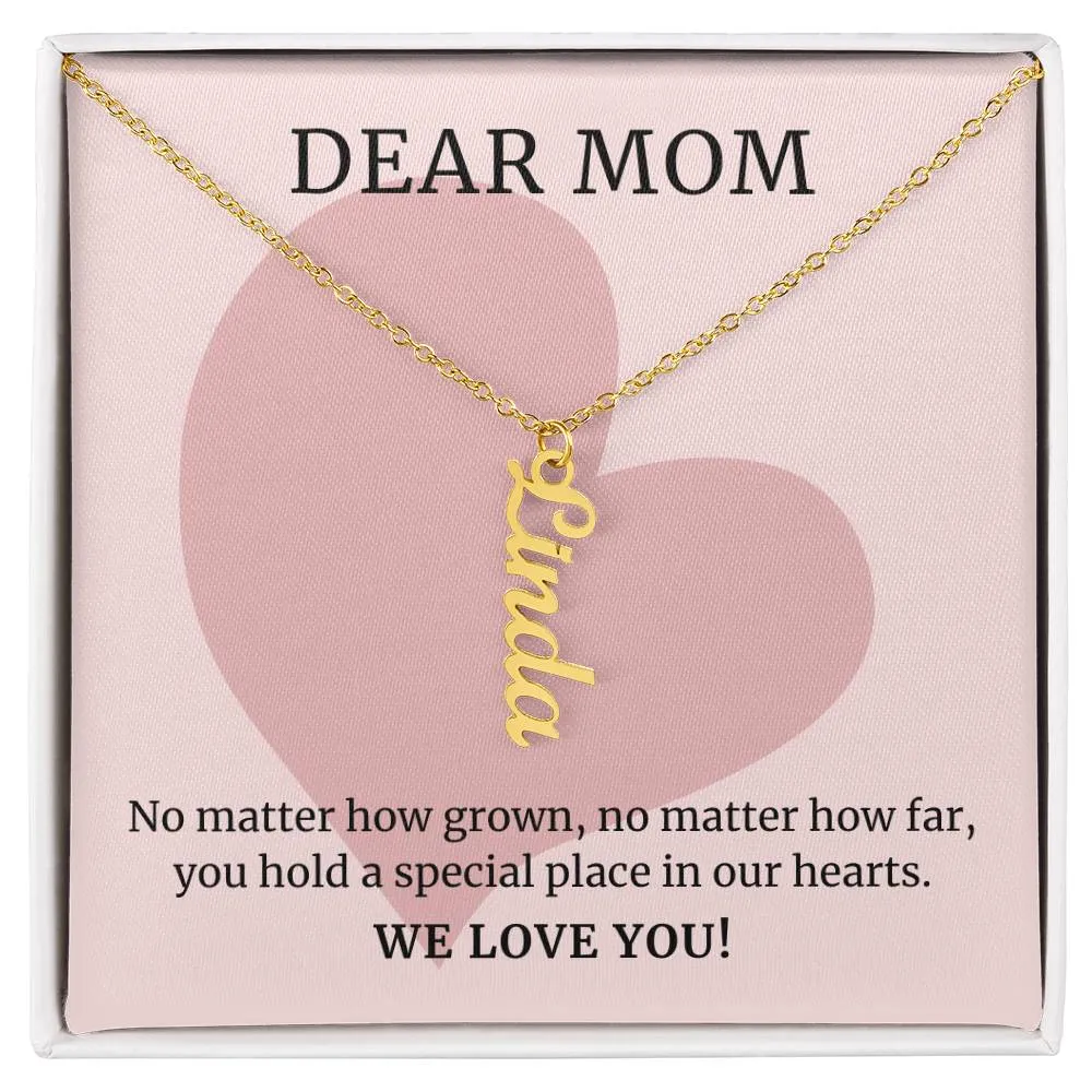 No Matter How Grown, Mom Gift Custom Multi Children Name Necklace