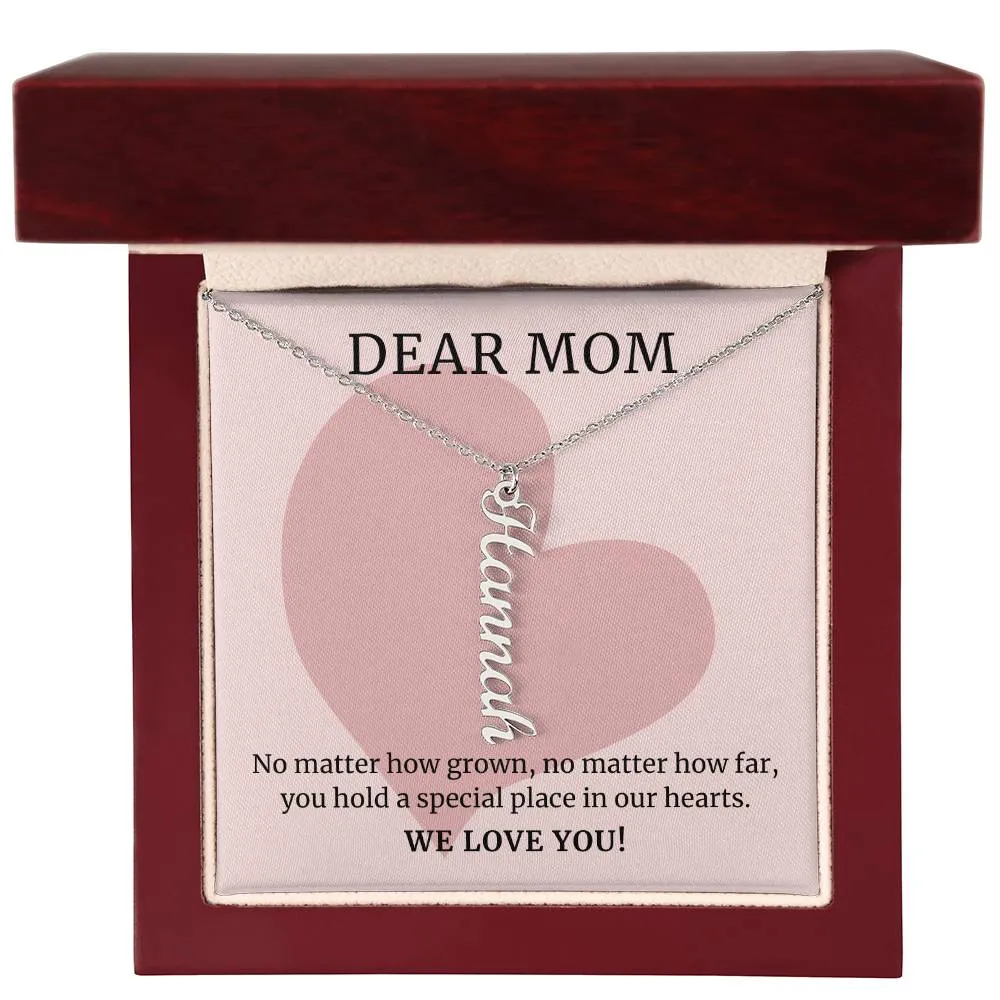 No Matter How Grown, Mom Gift Custom Multi Children Name Necklace