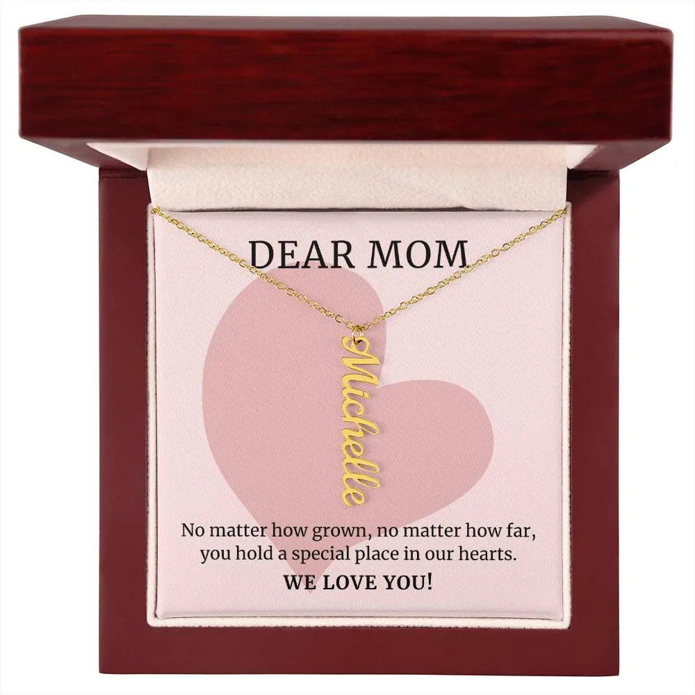 No Matter How Grown, Mom Gift Custom Multi Children Name Necklace