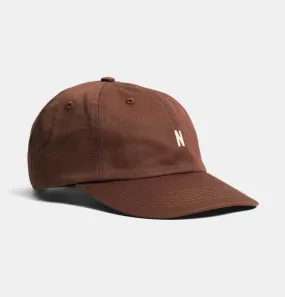 Norse Projects Twill Sports Cap in Rust Brown