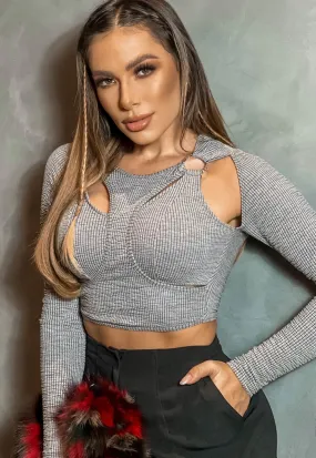 O-Ring Cut Out Crop Top