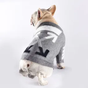 Off Gray Frenchie Sweater