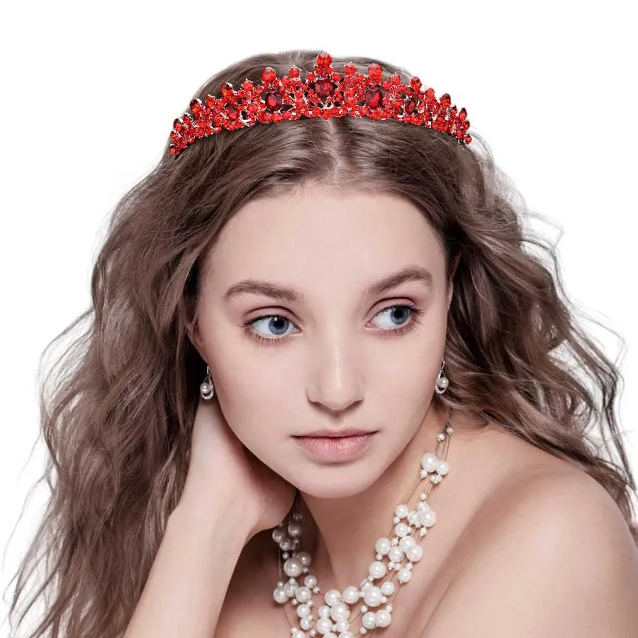 Oval Stone Pointed Princess Tiara