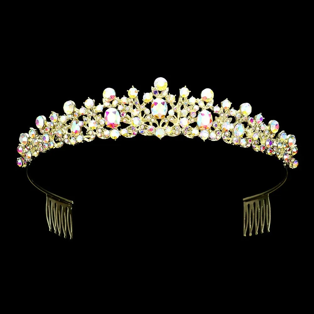 Oval Stone Pointed Princess Tiara