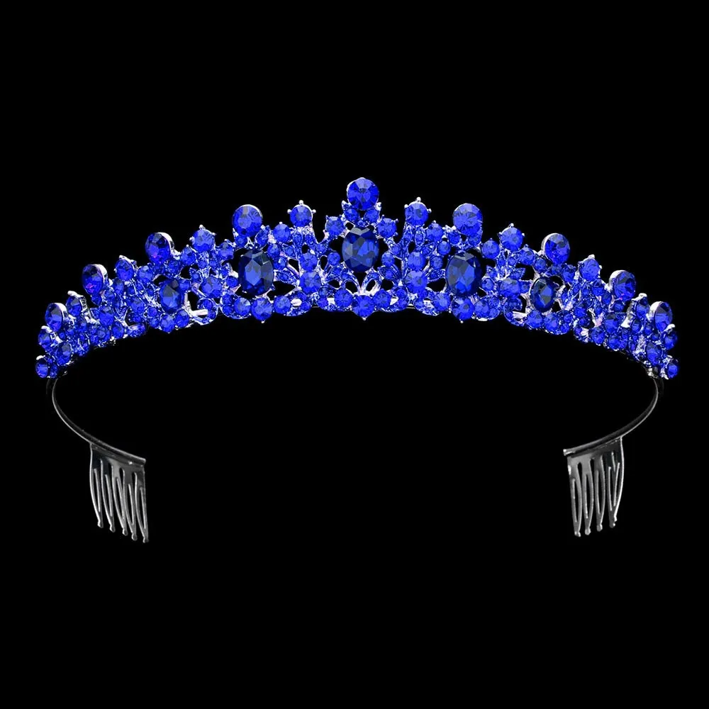 Oval Stone Pointed Princess Tiara