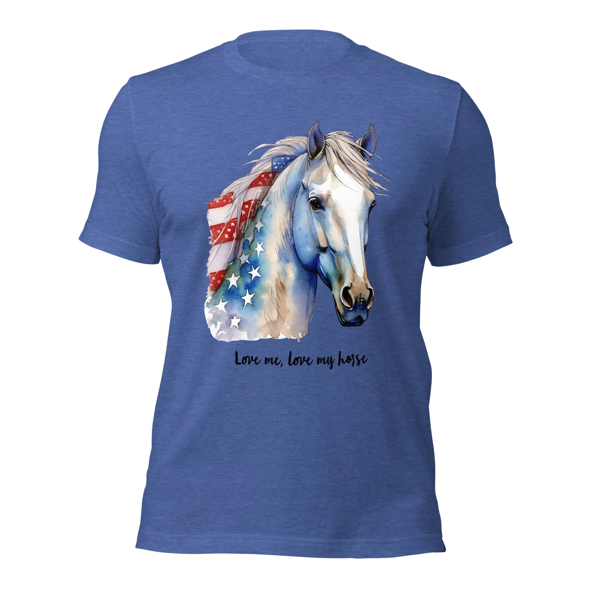 Patriotic Horse T Shirt With Customizable Text