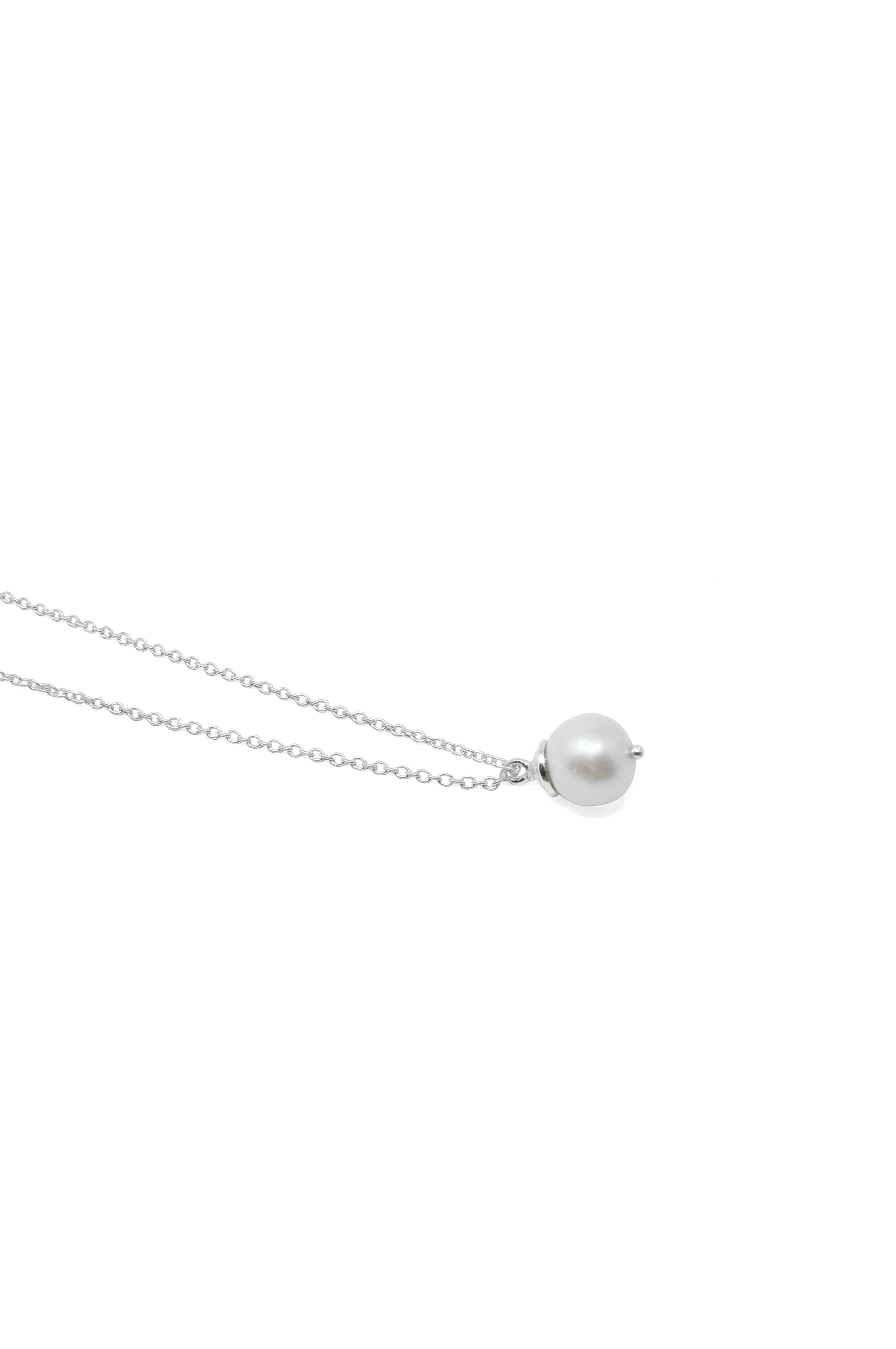 Pearl Blush Classic Sterling Silver Pendant Necklace