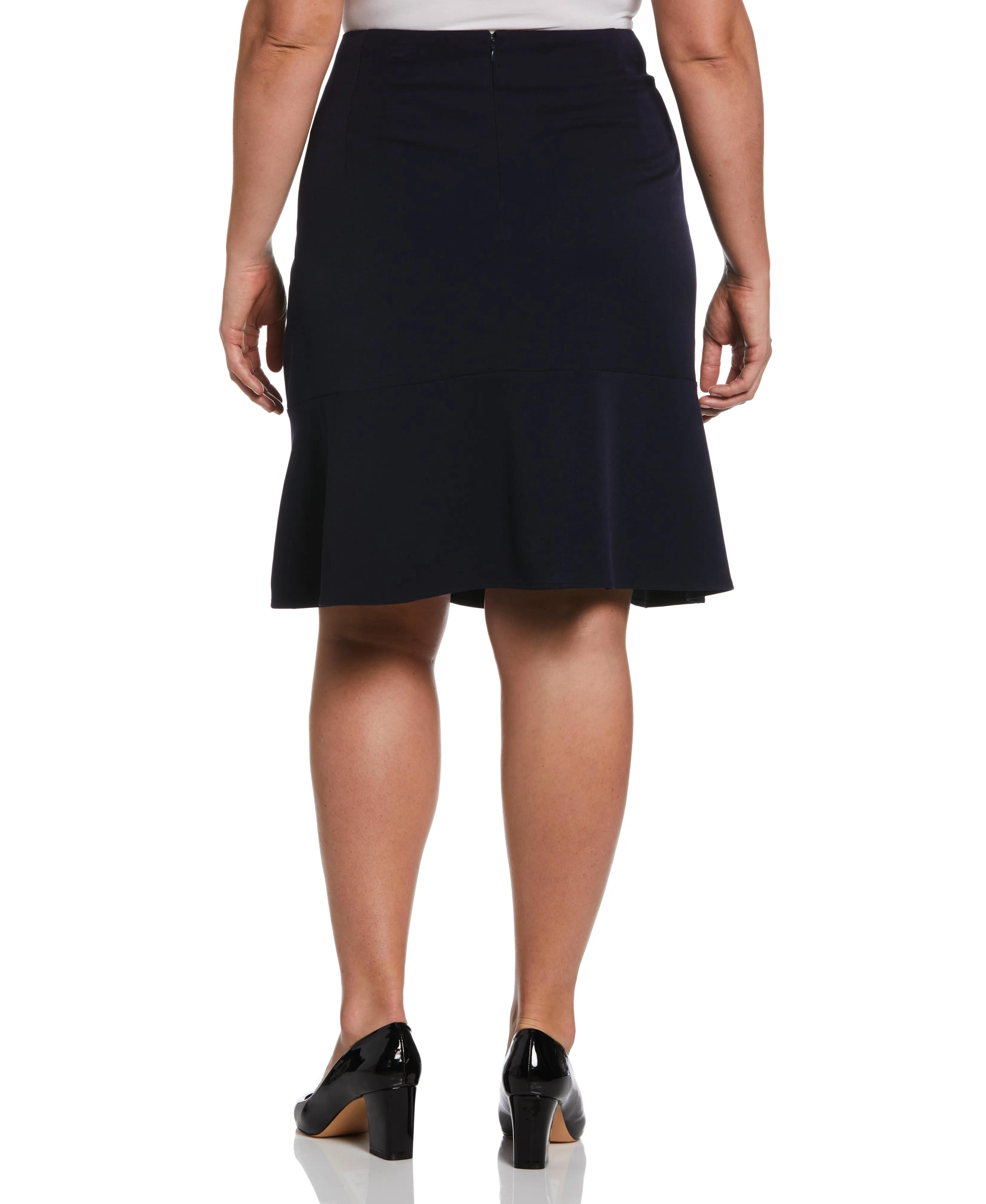 Plus Size A Line Flounce Skirt