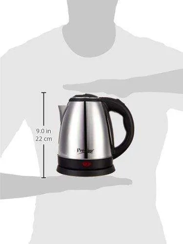 Prestige Electric Kettle PKOSS - 1500watts, Steel (1.5Ltr), Black