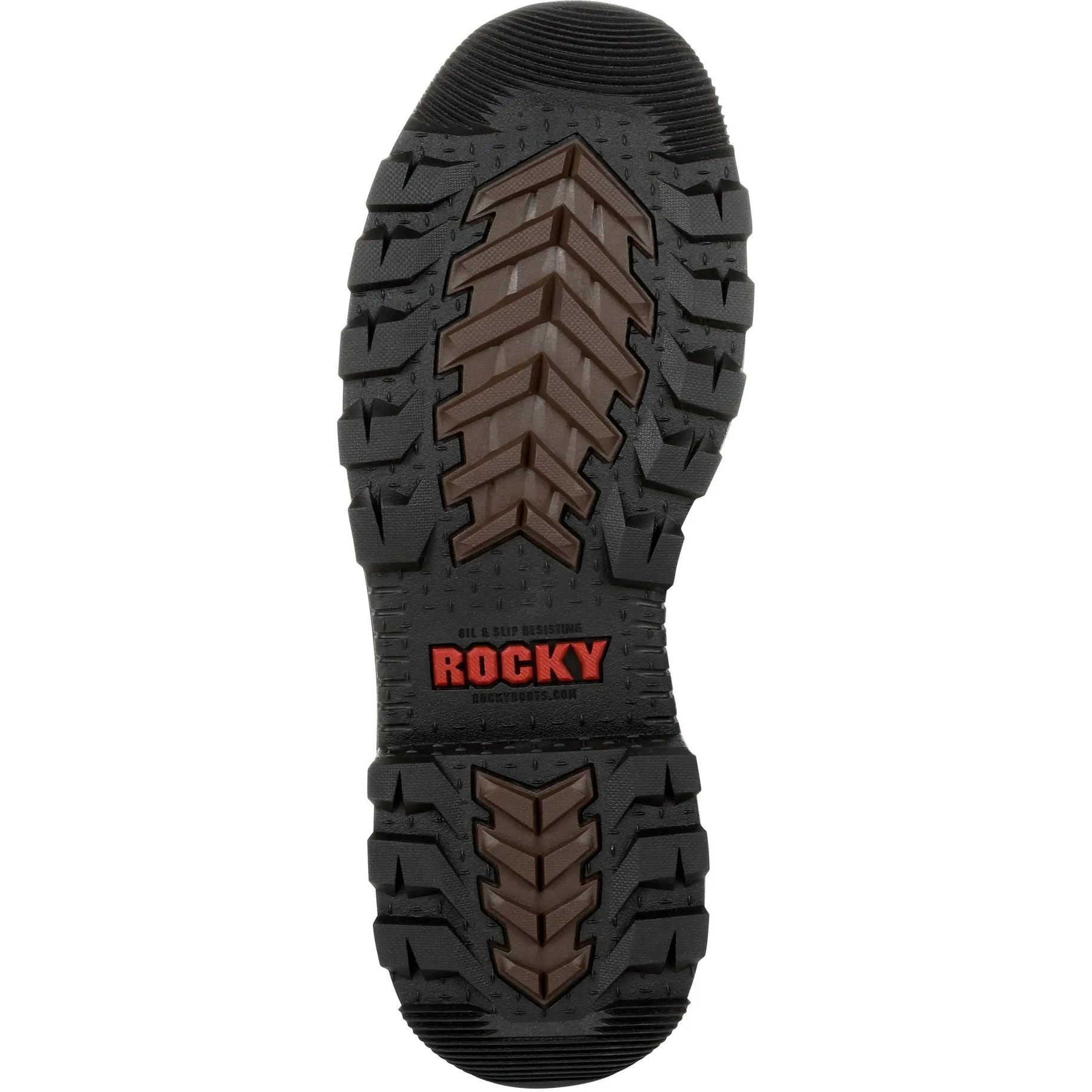 Rocky Men's Rams Horn 10" Comp Toe WP Pull-On Work Boot- Brown- RKK0315