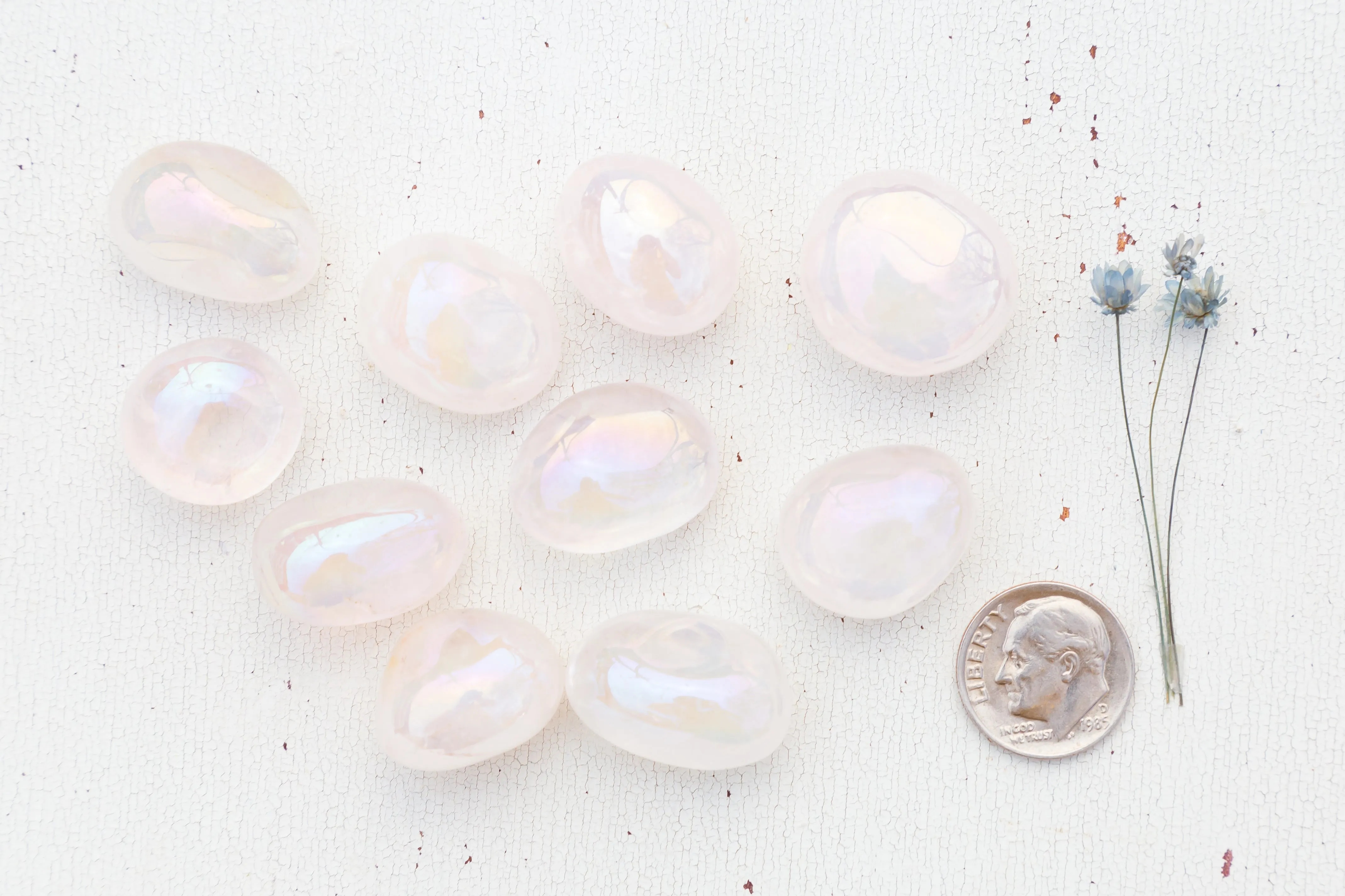 Rose Quartz - Angel Aura, Tumbled