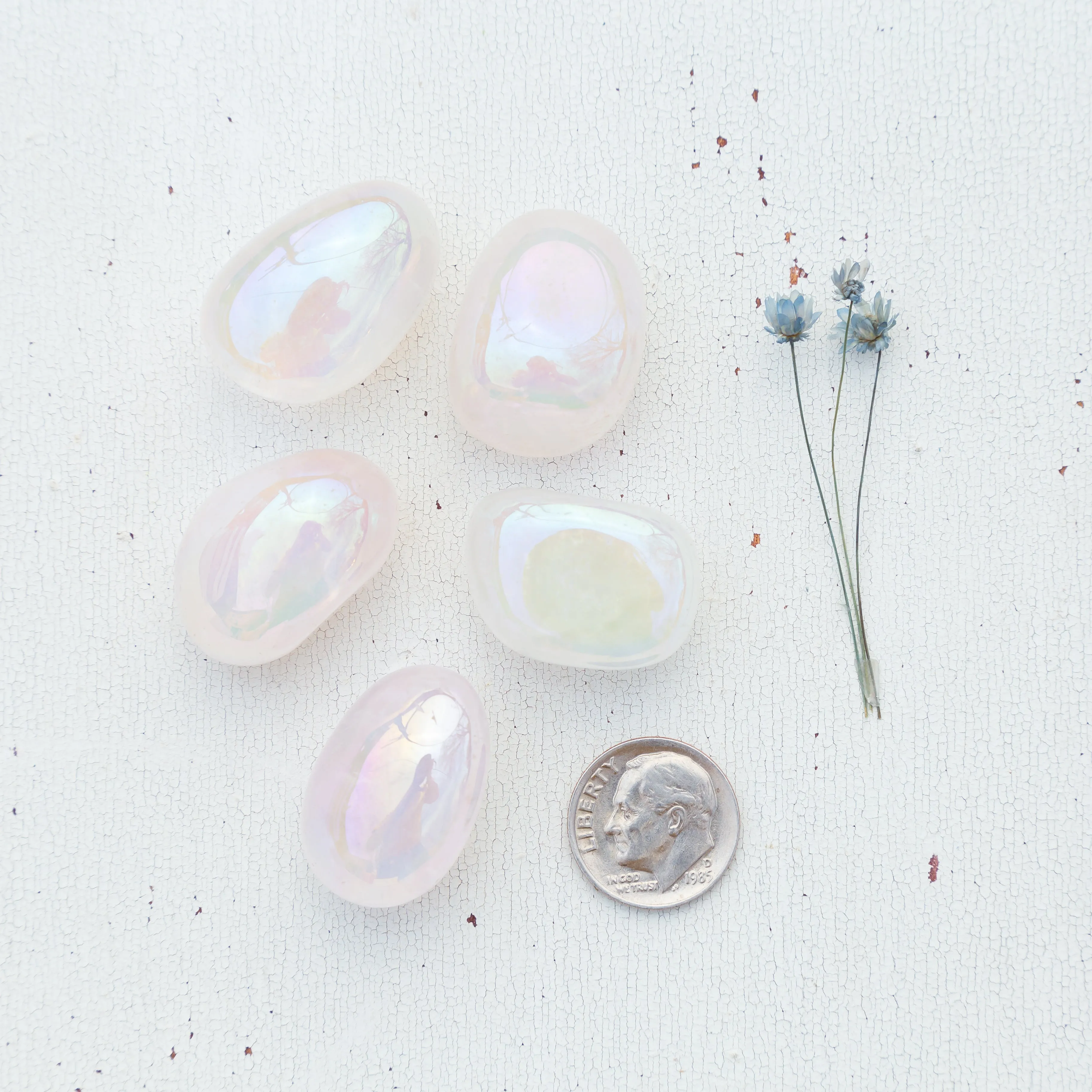 Rose Quartz - Angel Aura, Tumbled