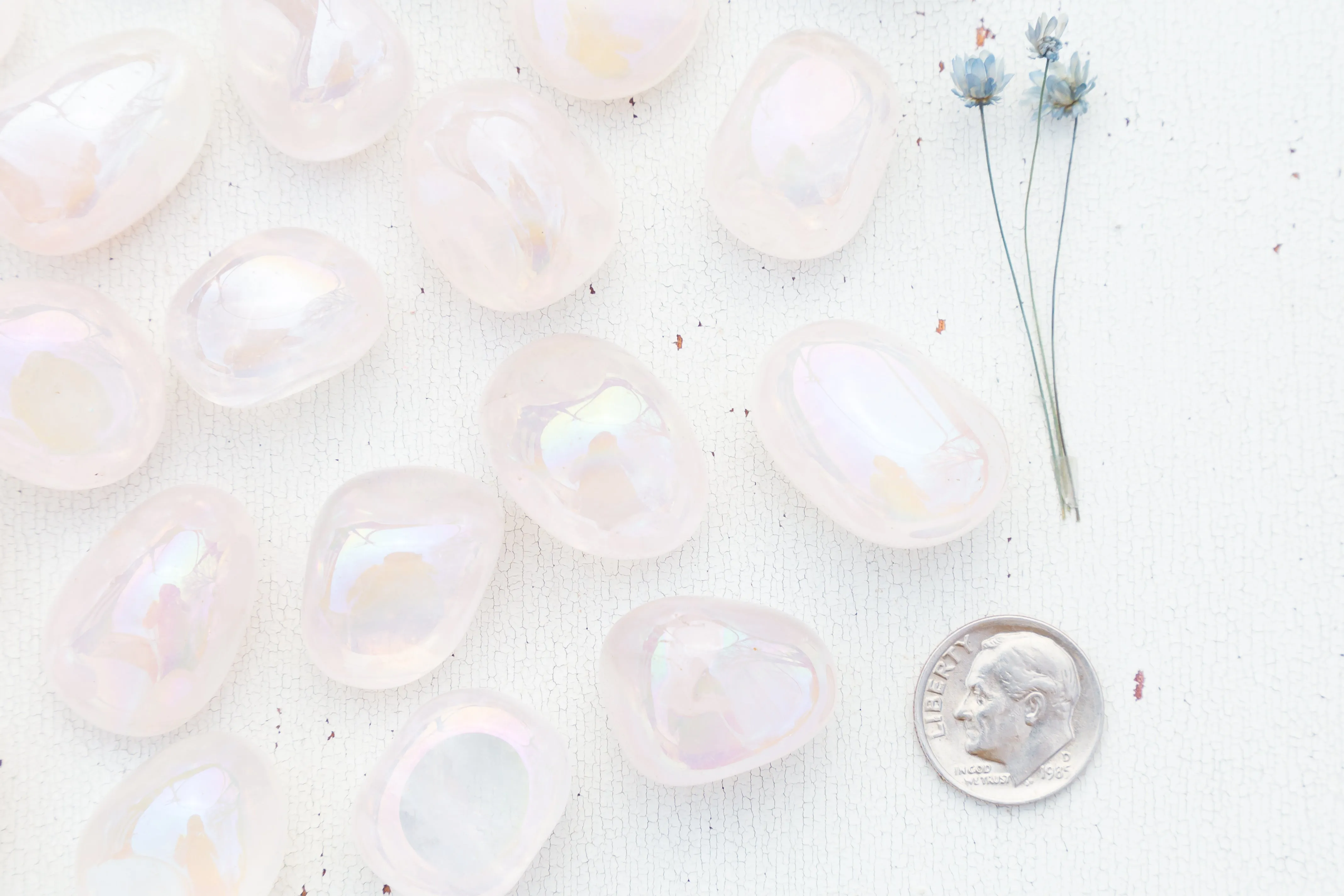 Rose Quartz - Angel Aura, Tumbled