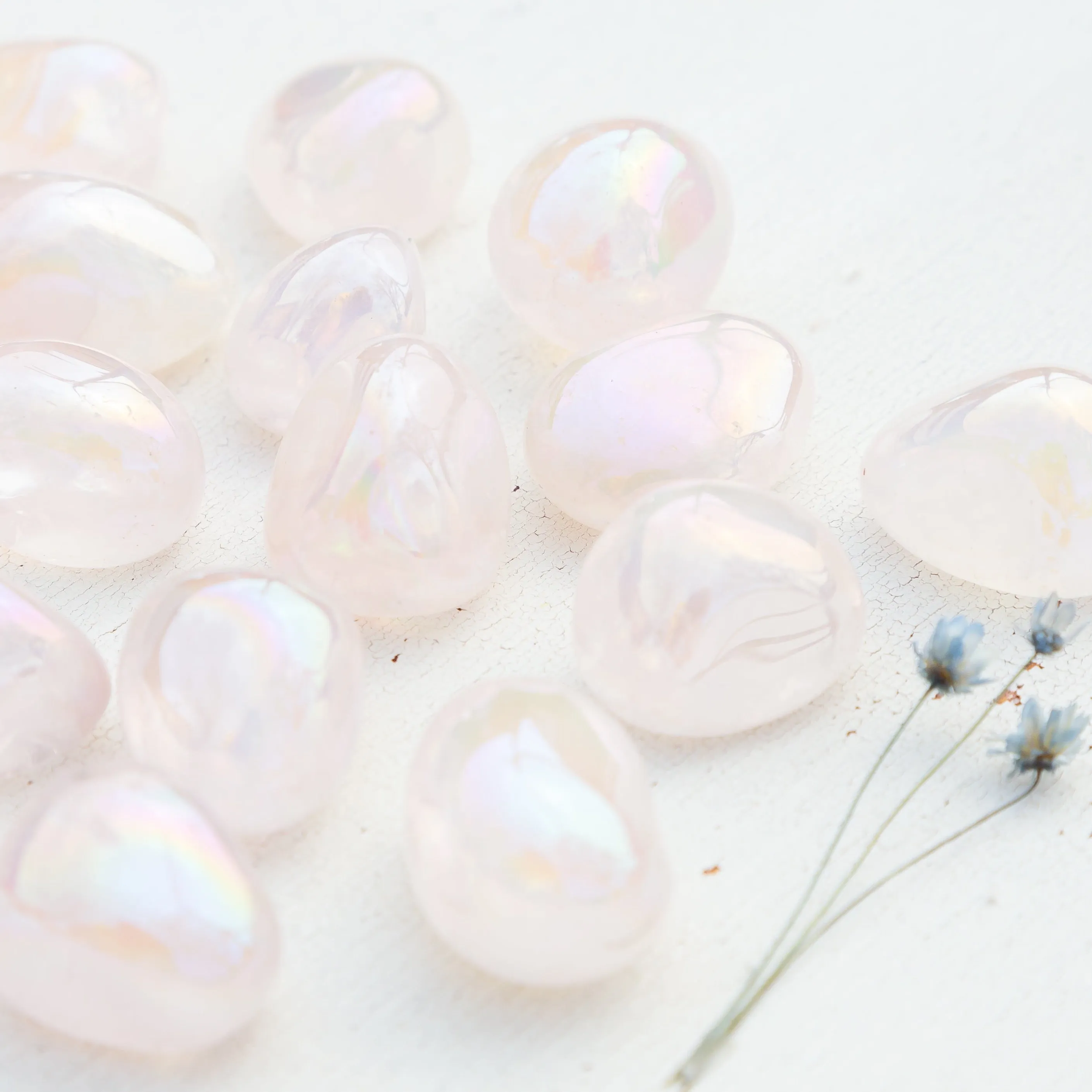 Rose Quartz - Angel Aura, Tumbled