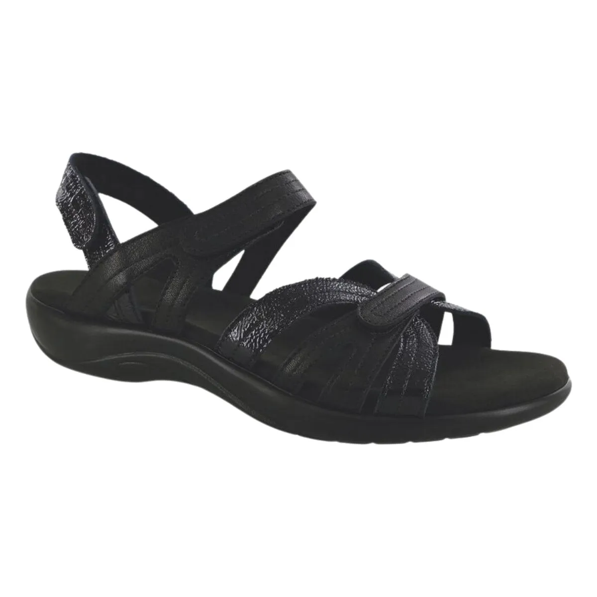 S A S Women's Pier Sepia Black Sand Leather