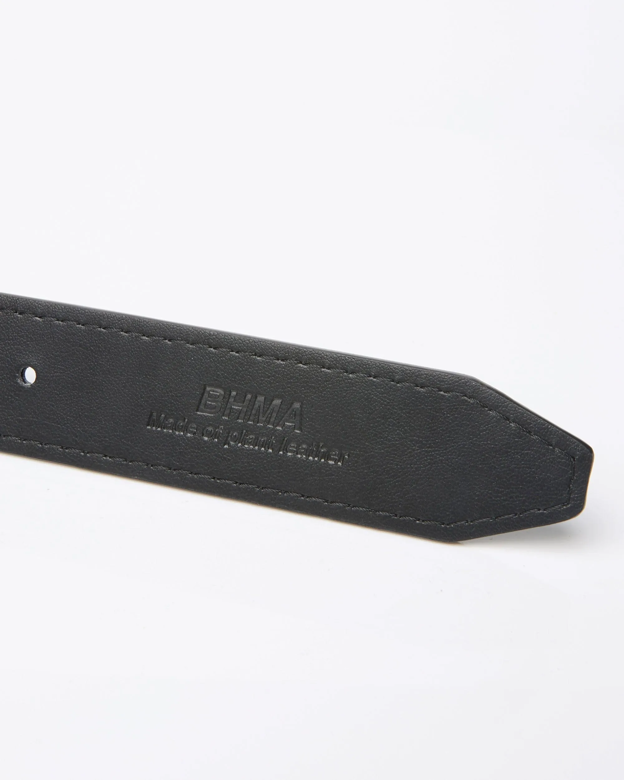 Sleek Vegan Corn Leather Belt | Black