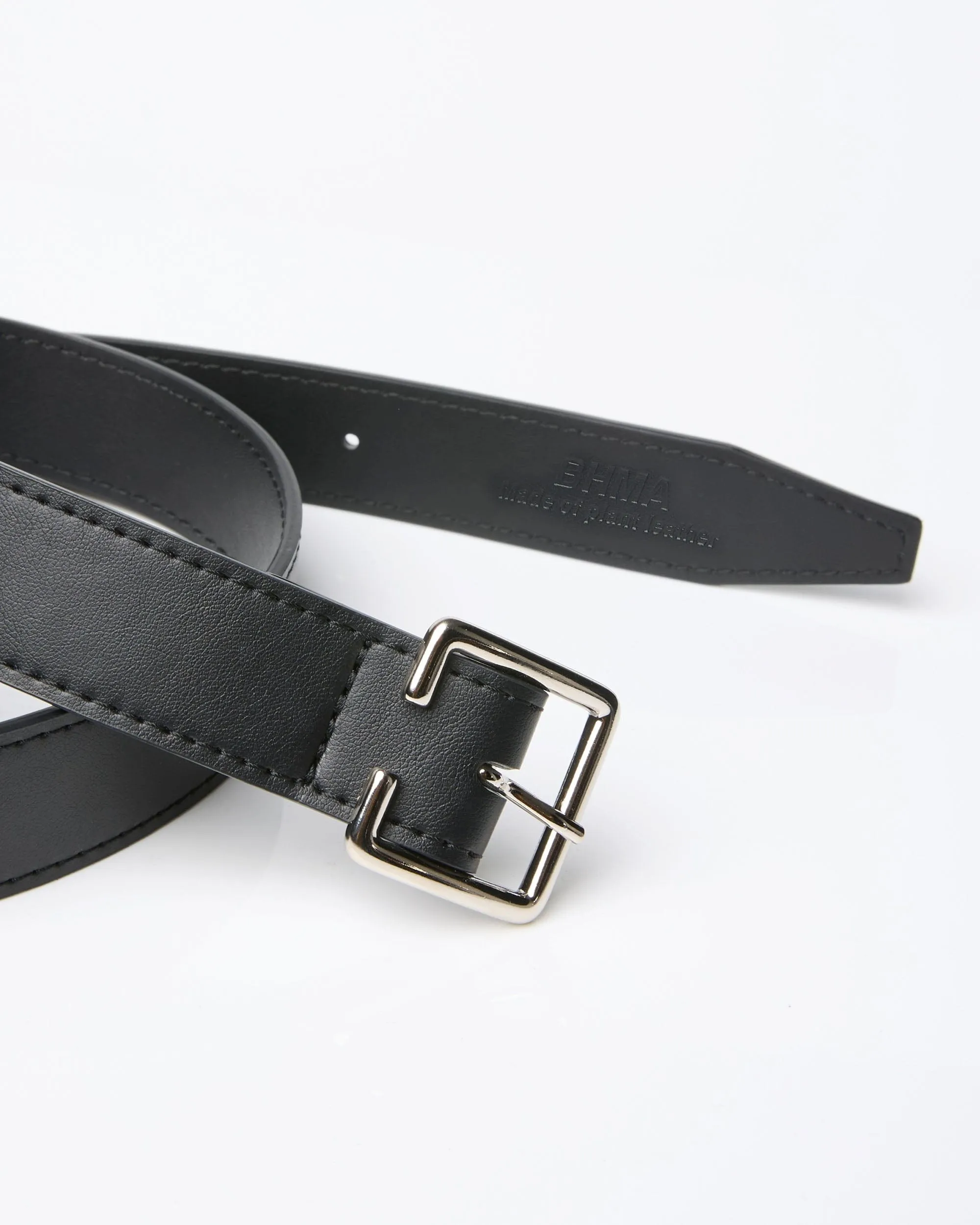 Sleek Vegan Corn Leather Belt | Black