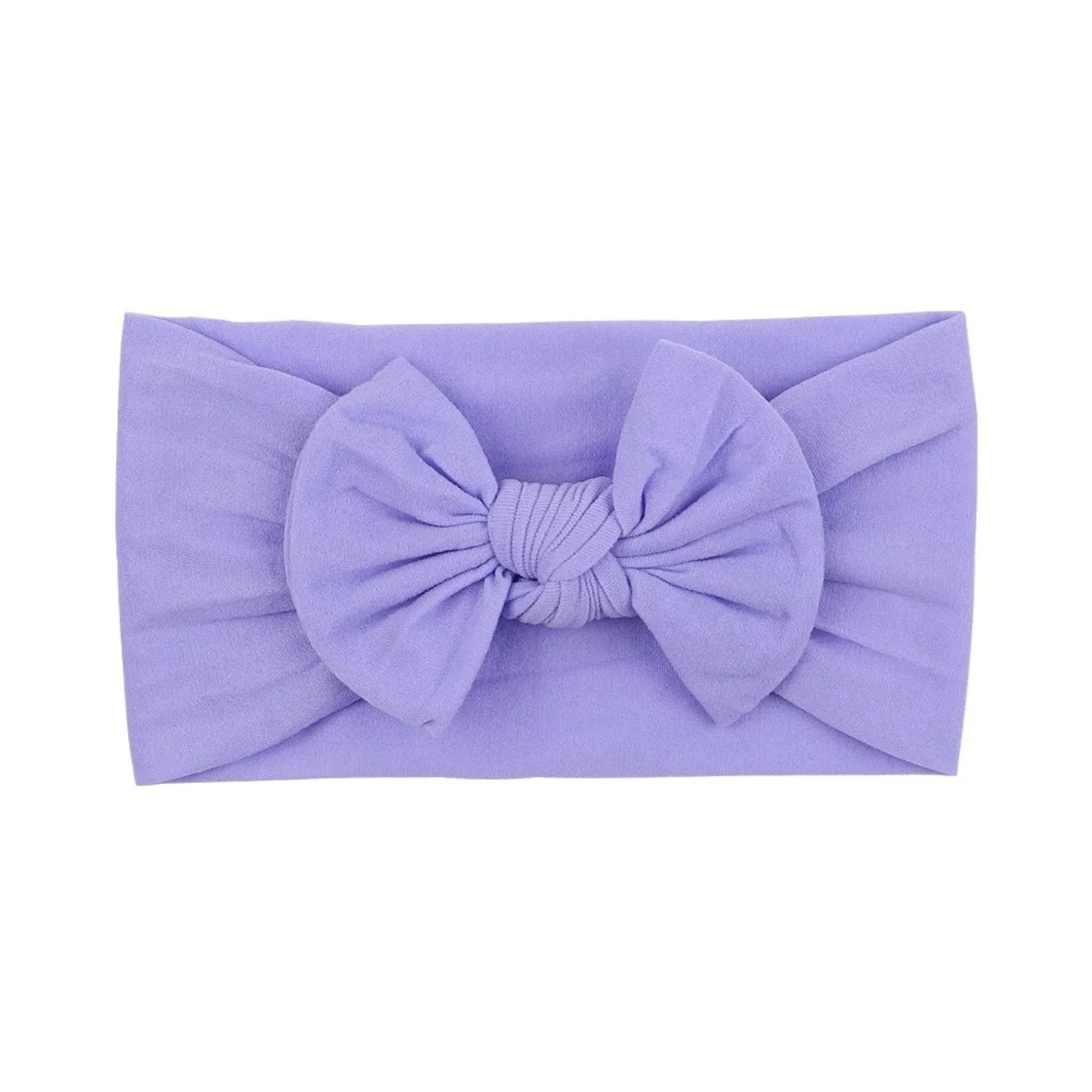 Soft Solid Colour Nylon Baby Headband in Lilac