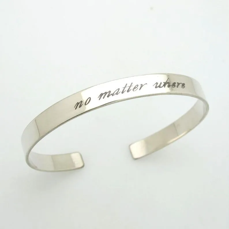 Soul Sisters Gift - Personalized Sterling Silver Bracelet