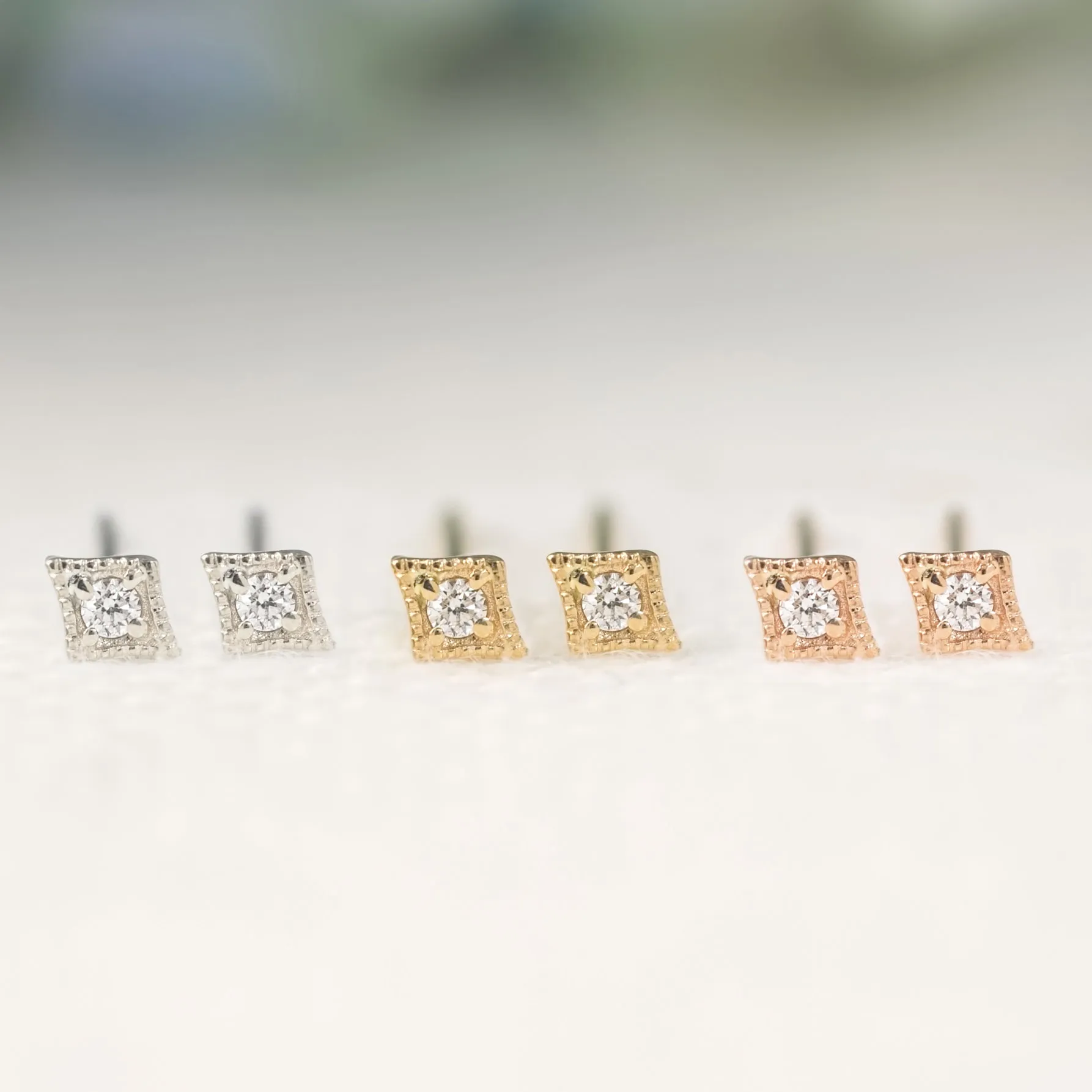 Star 1.5mm Birthstone Stud Earrings