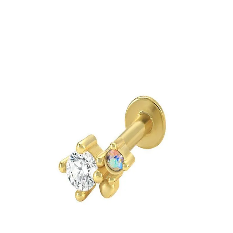 Sterling Silver Stud Cubic Zirconia Earrings Women