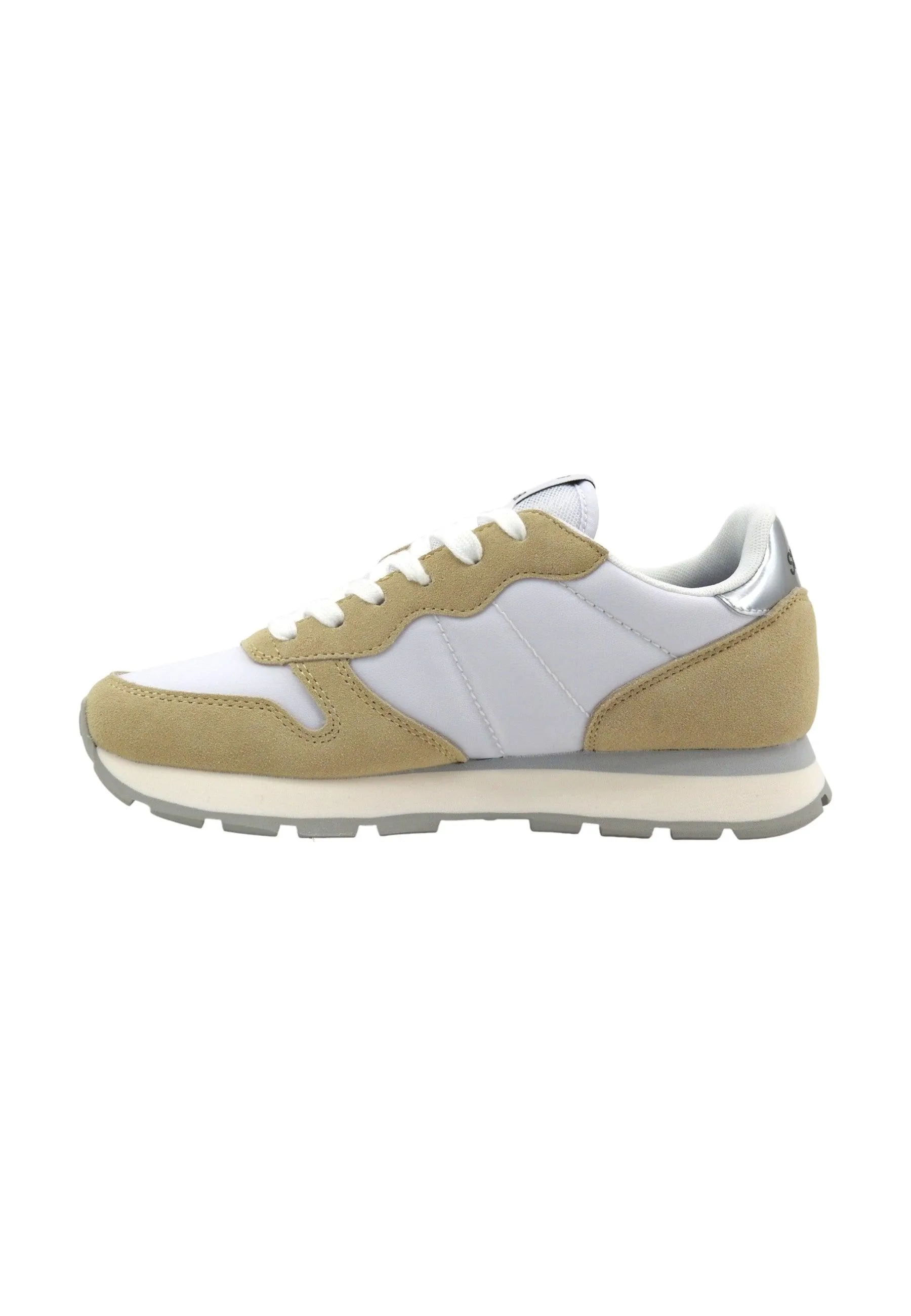 SUN68 Ally Solid Sneaker Donna Bianco Panna Z34202