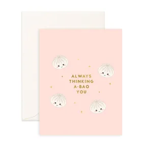 Thinking A-Bao You - Greeting Card