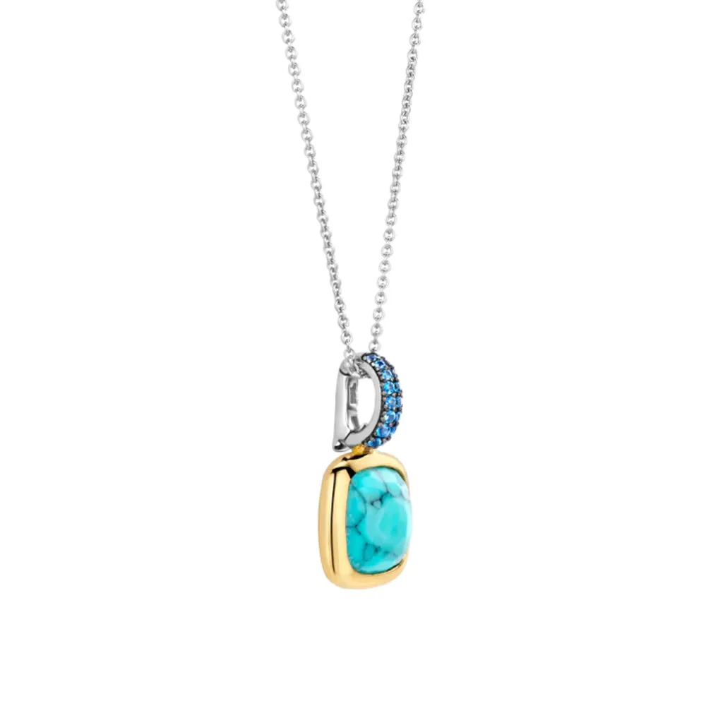 Ti Sento Vibrant Turquoise Pendant Necklace