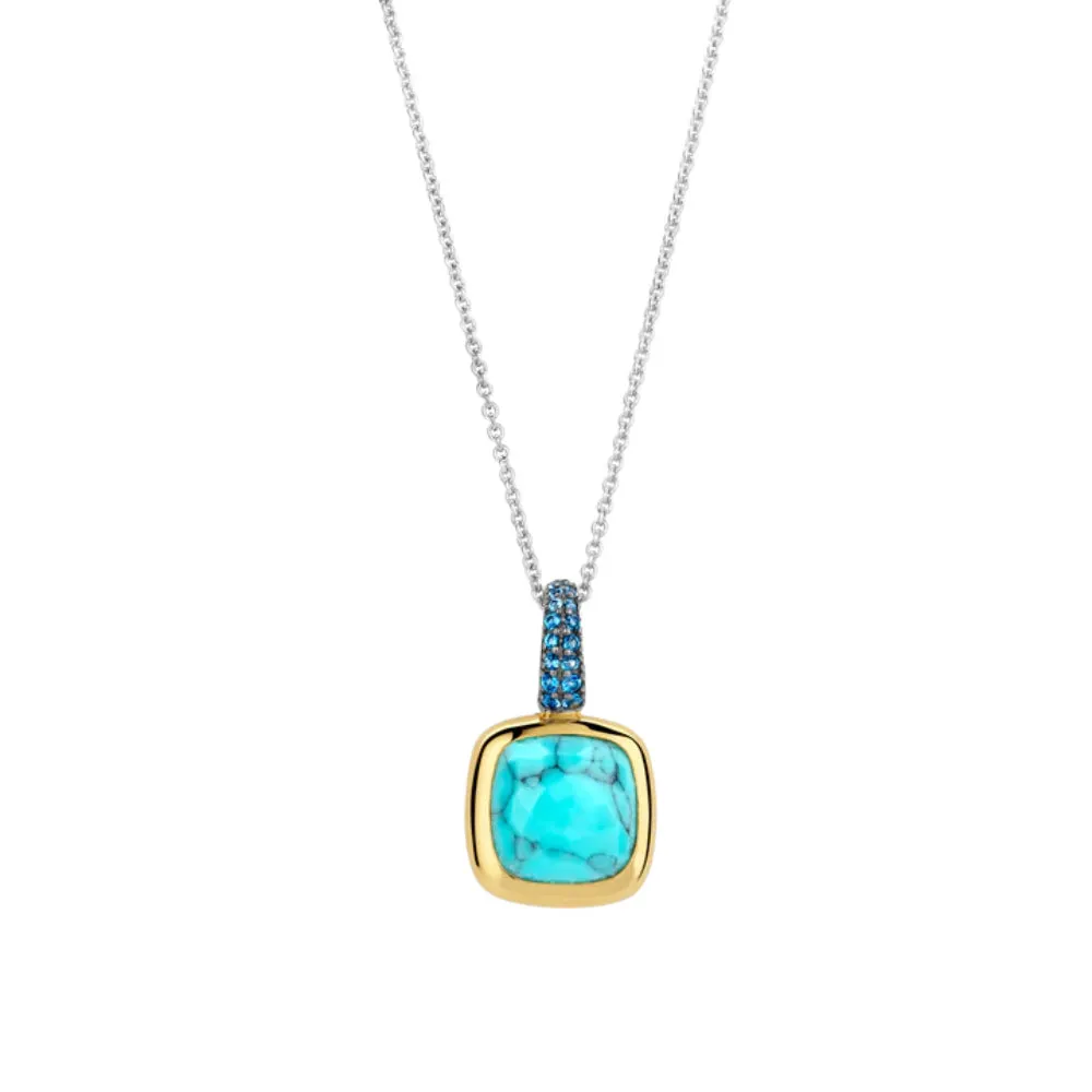 Ti Sento Vibrant Turquoise Pendant Necklace