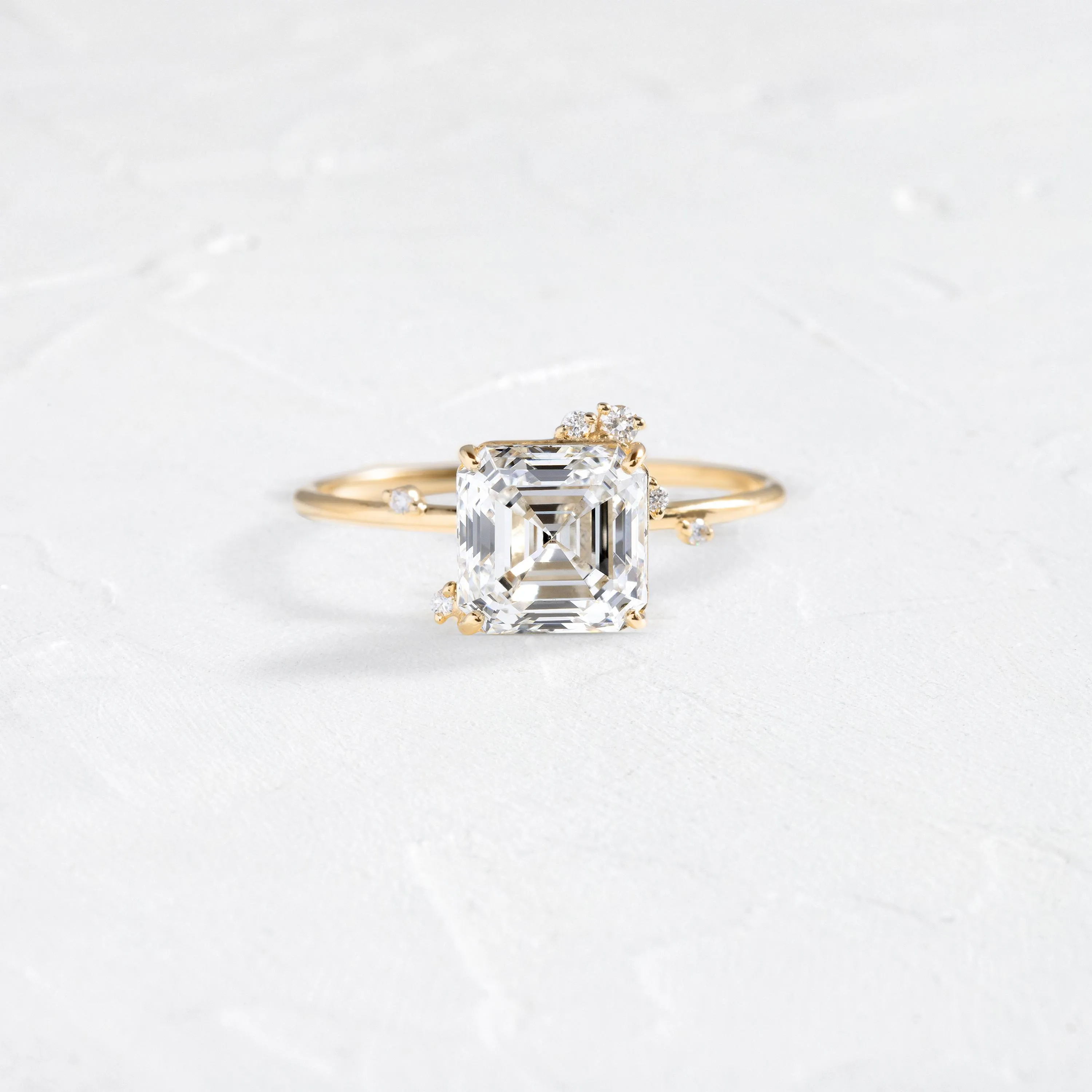 To A Flame Ring, Asscher Cut