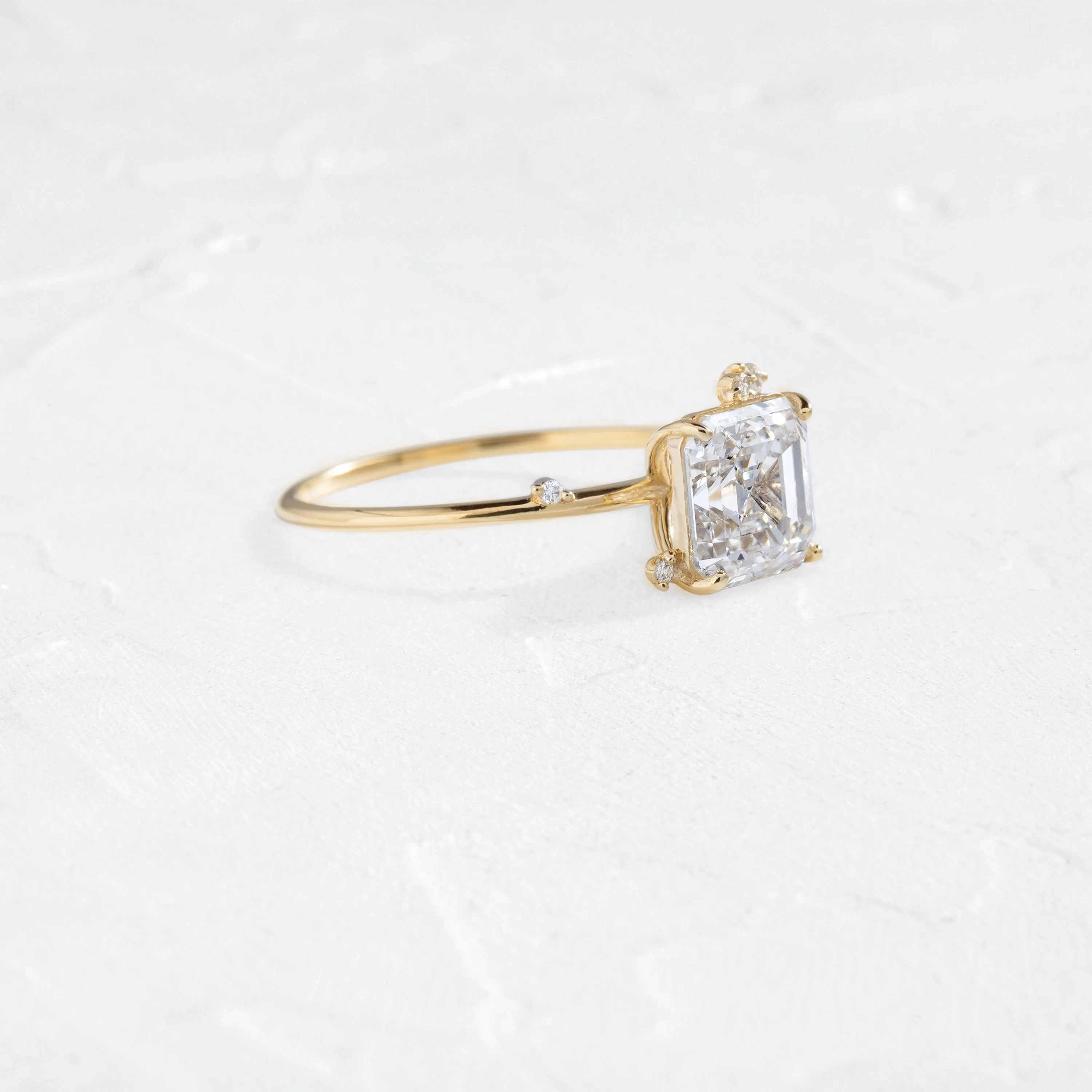 To A Flame Ring, Asscher Cut