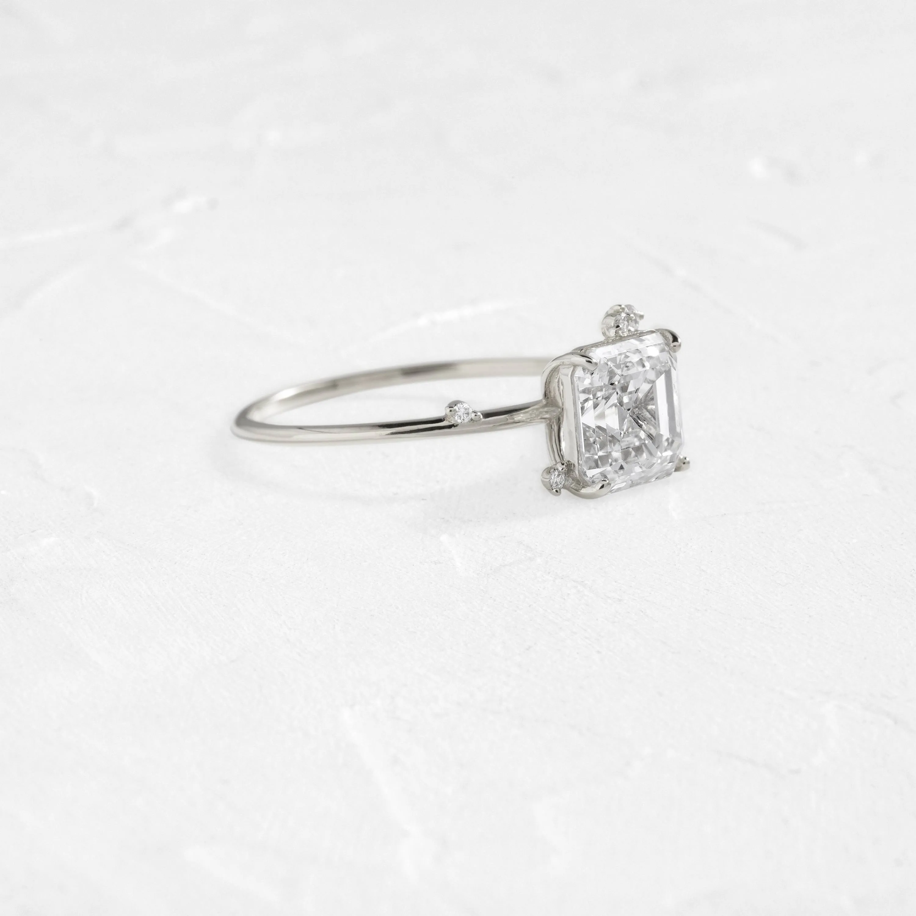 To A Flame Ring, Asscher Cut