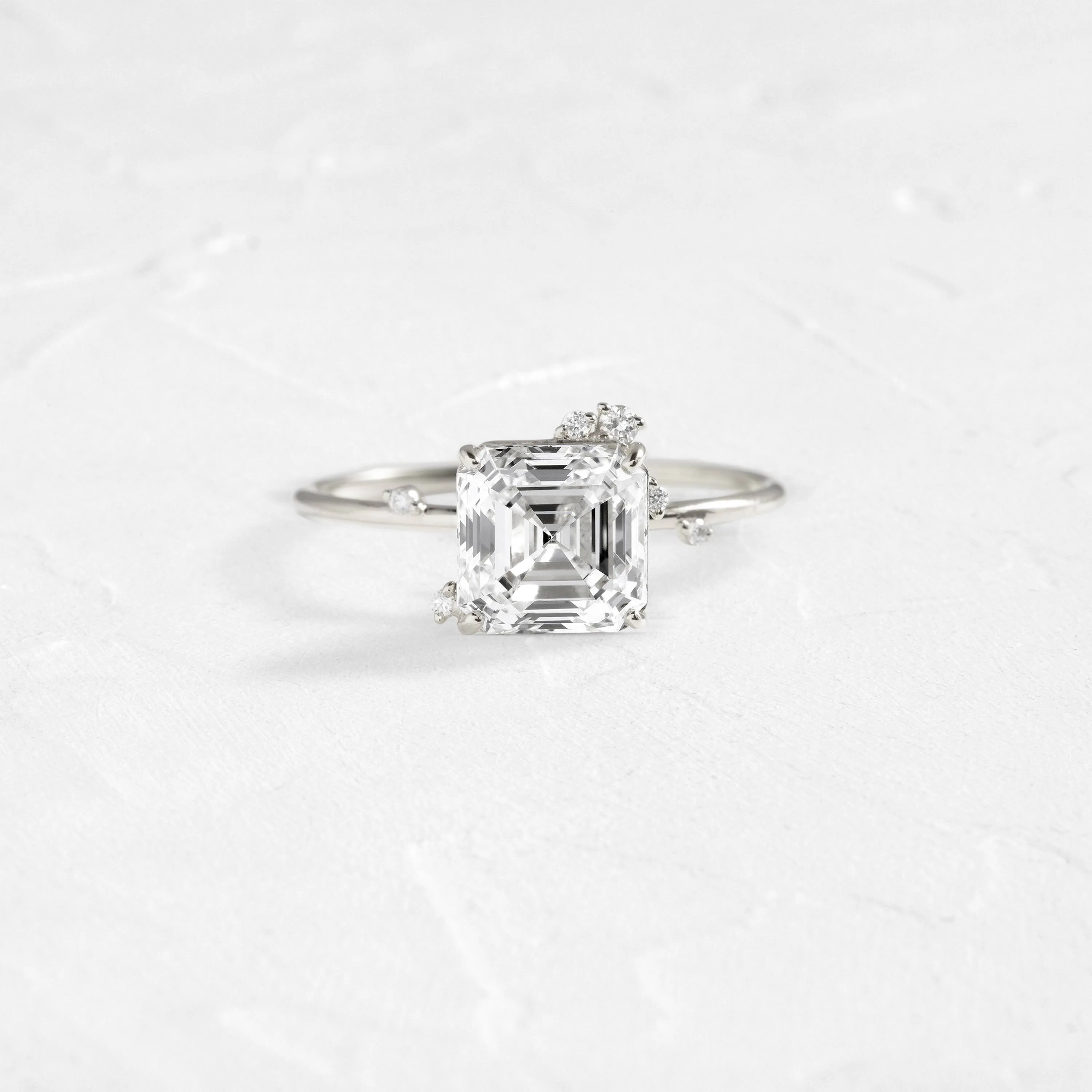 To A Flame Ring, Asscher Cut