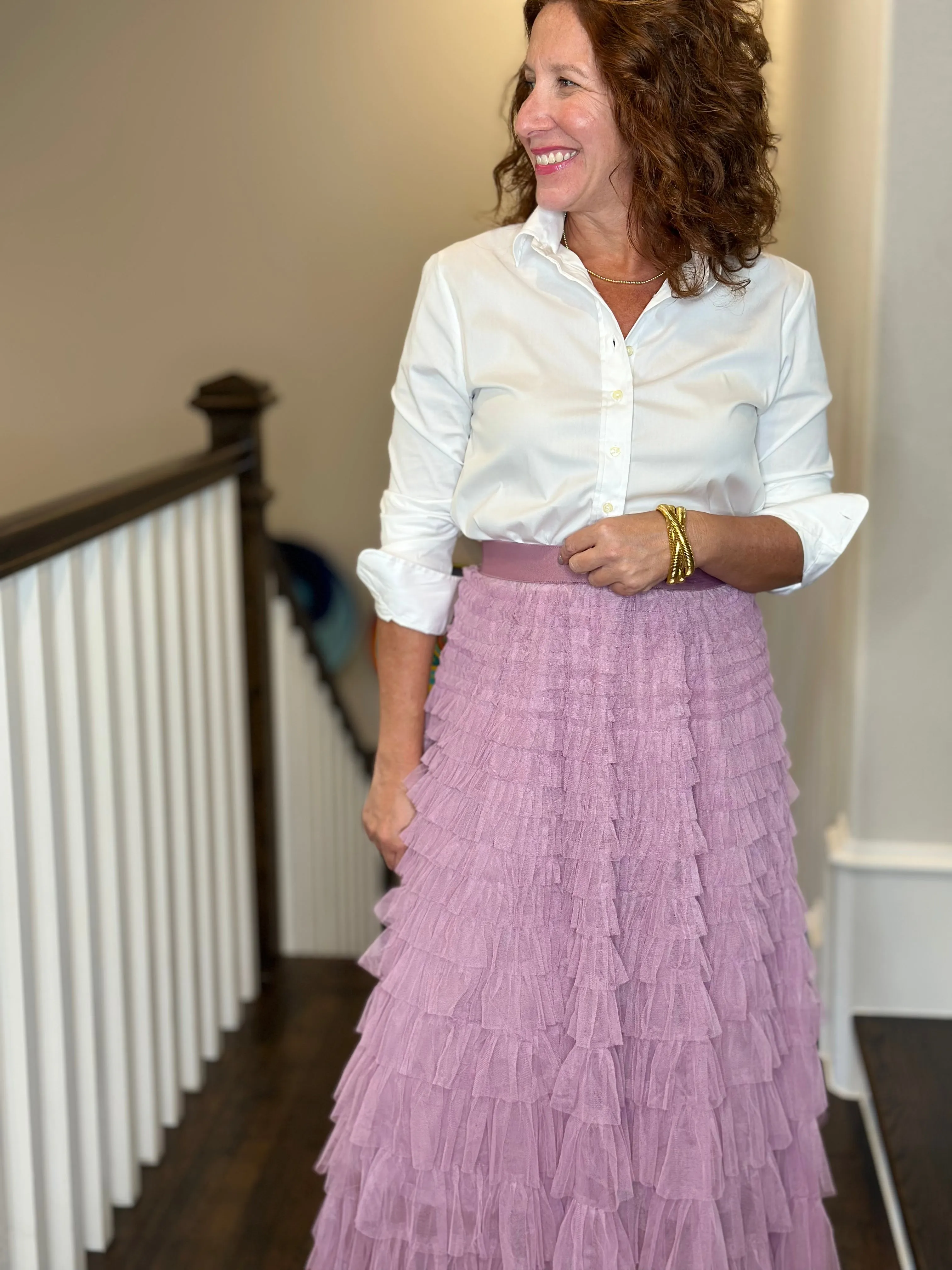 Tulle Tier Skirt in Lavender