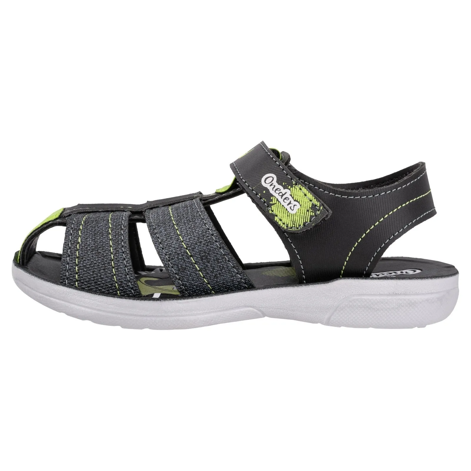 Walkaroo Kids Solid Fisherman Sandal  - WK627 Black Green