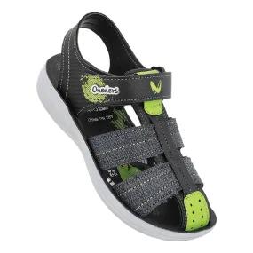 Walkaroo Kids Solid Fisherman Sandal  - WK627 Black Green