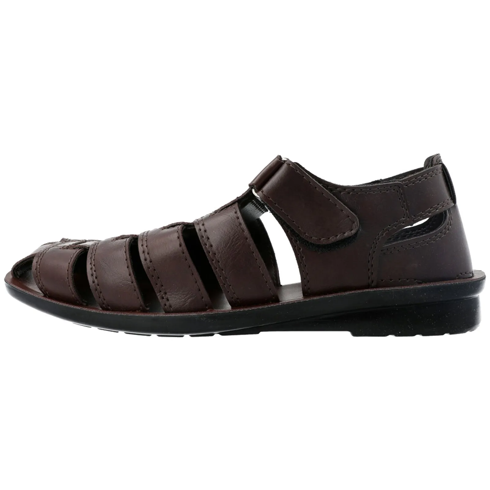 Walkaroo Men Solid Fisherman Sandals  - 13505 Brown