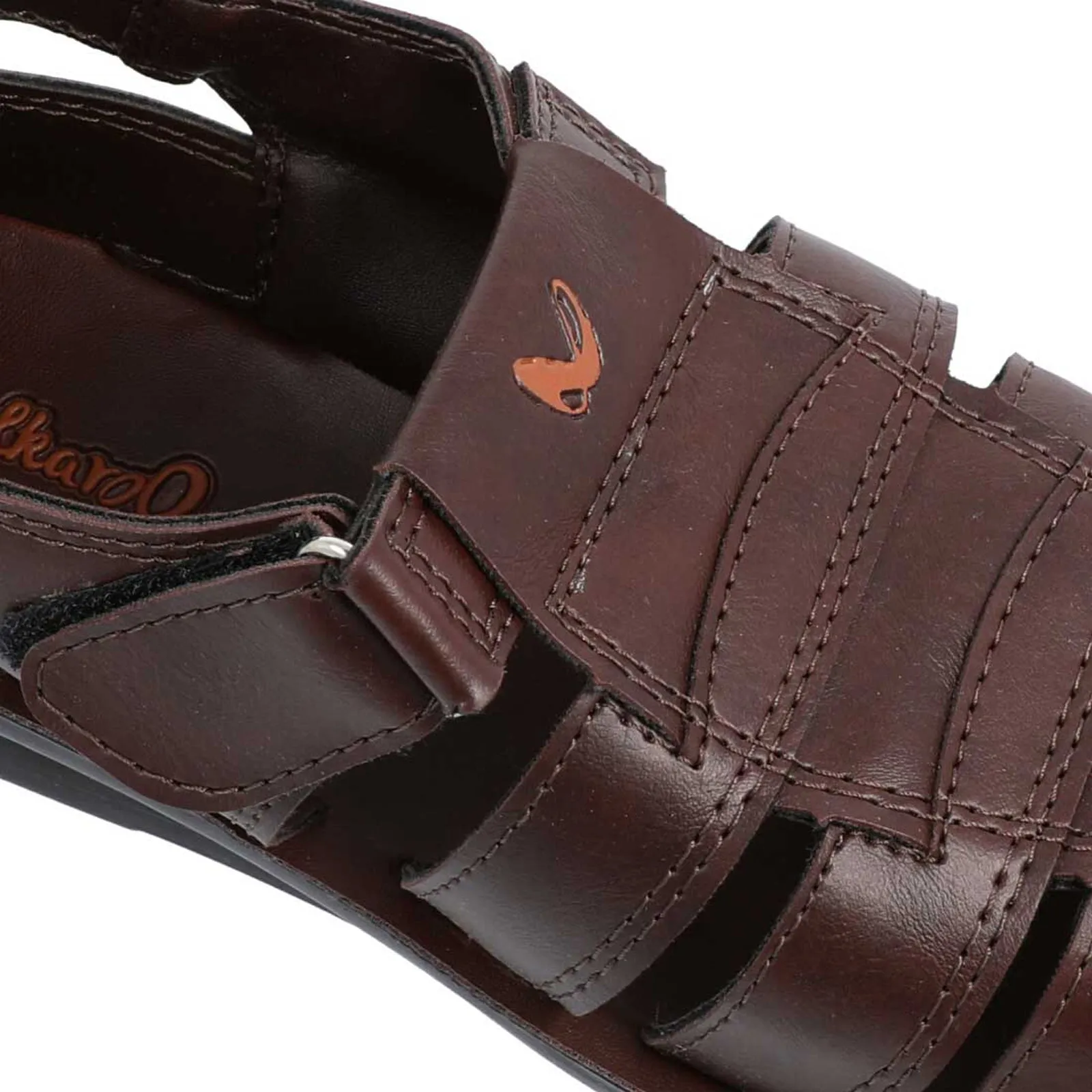 Walkaroo Men Solid Fisherman Sandals  - 13505 Brown