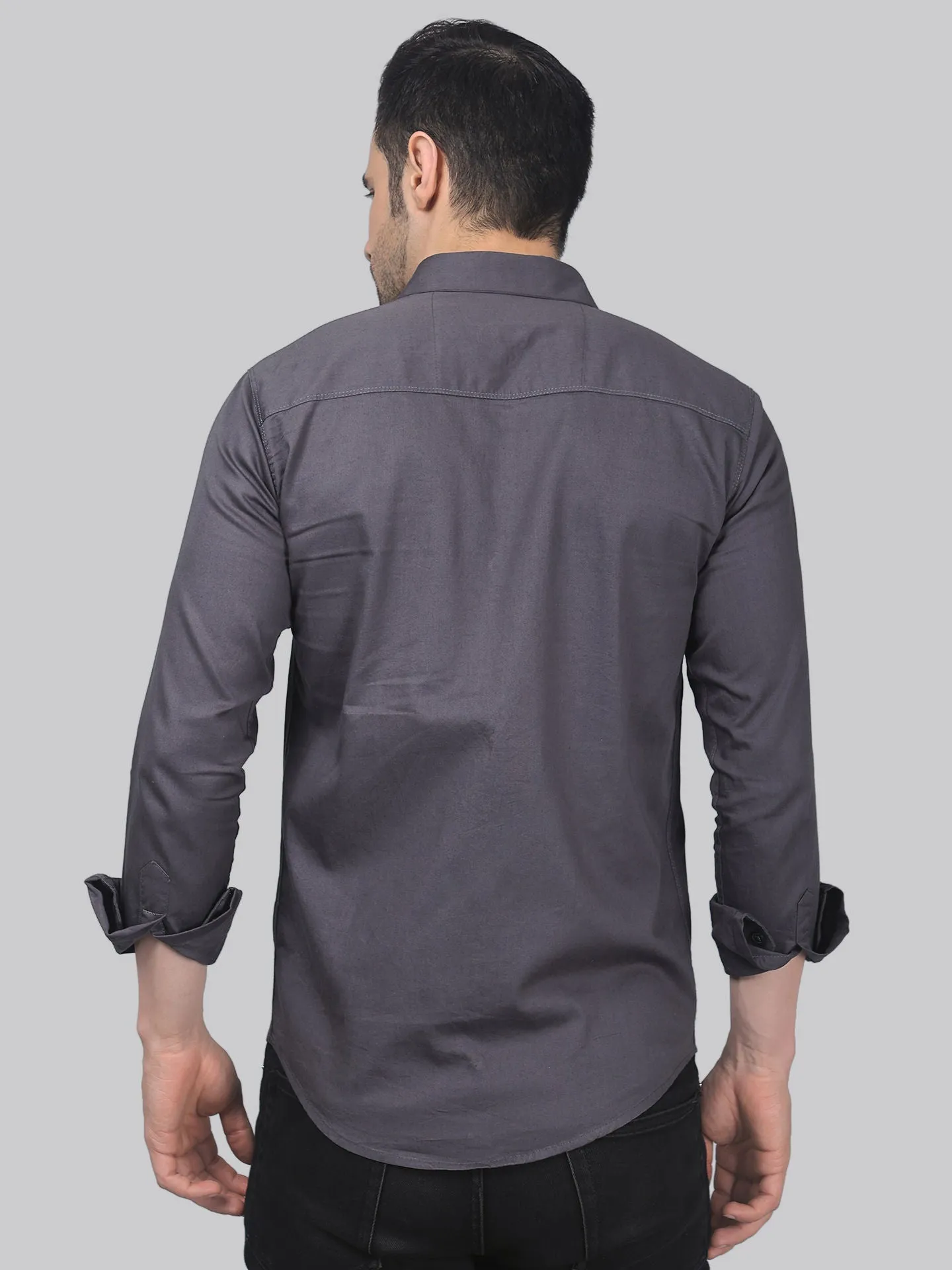 Whimsical TryBuy Premium Graphite Dress Shirt For Men