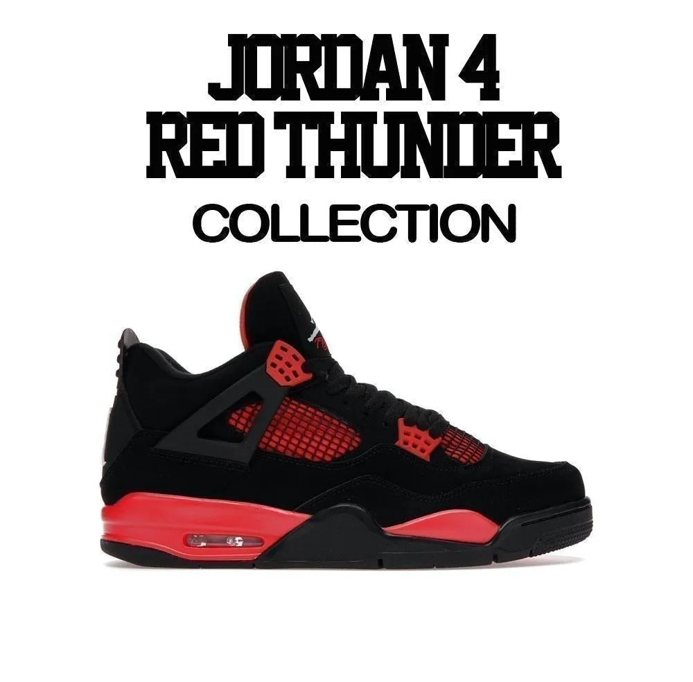 Womens Red Thunder 4 Shirt - Queens - Black