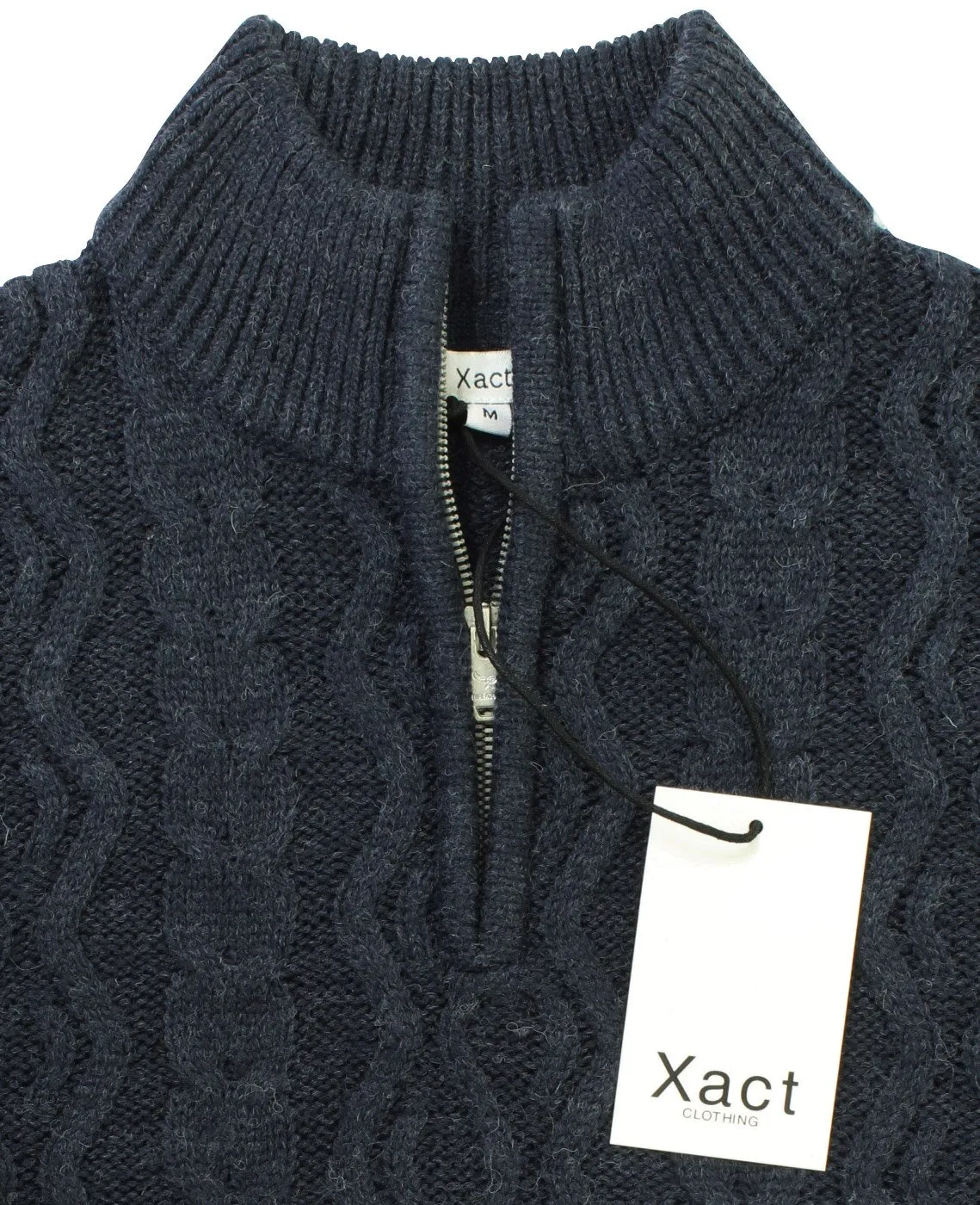 Xact Men's 1/4 Zip Neck Cable Jumper