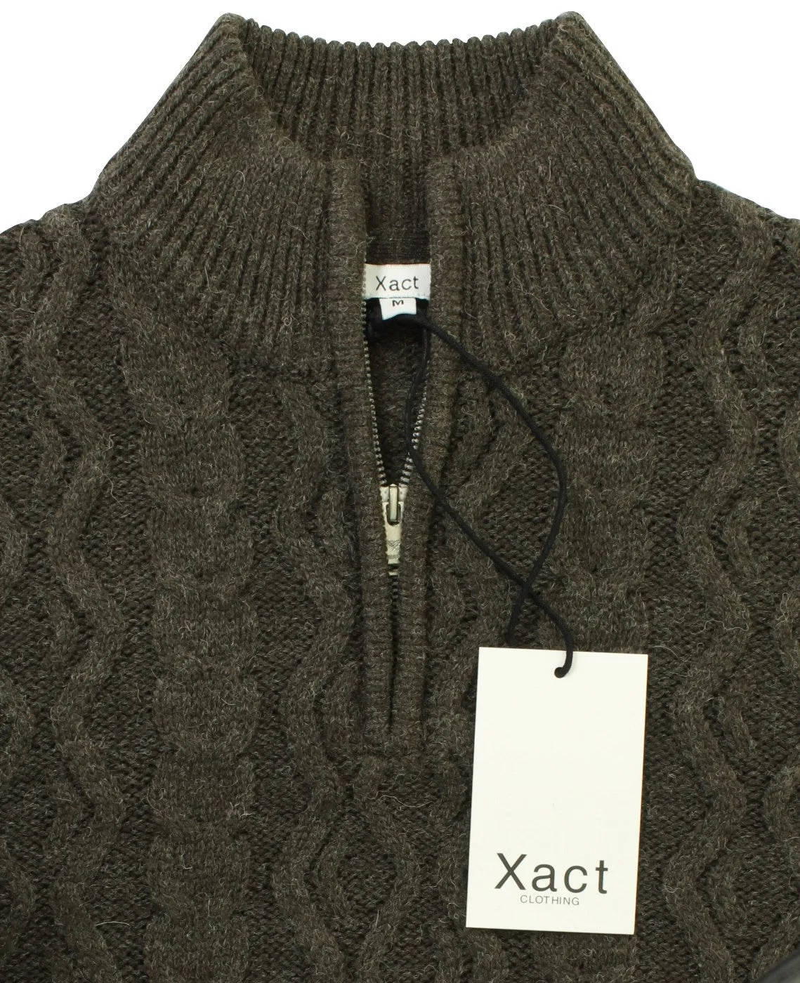 Xact Men's 1/4 Zip Neck Cable Jumper