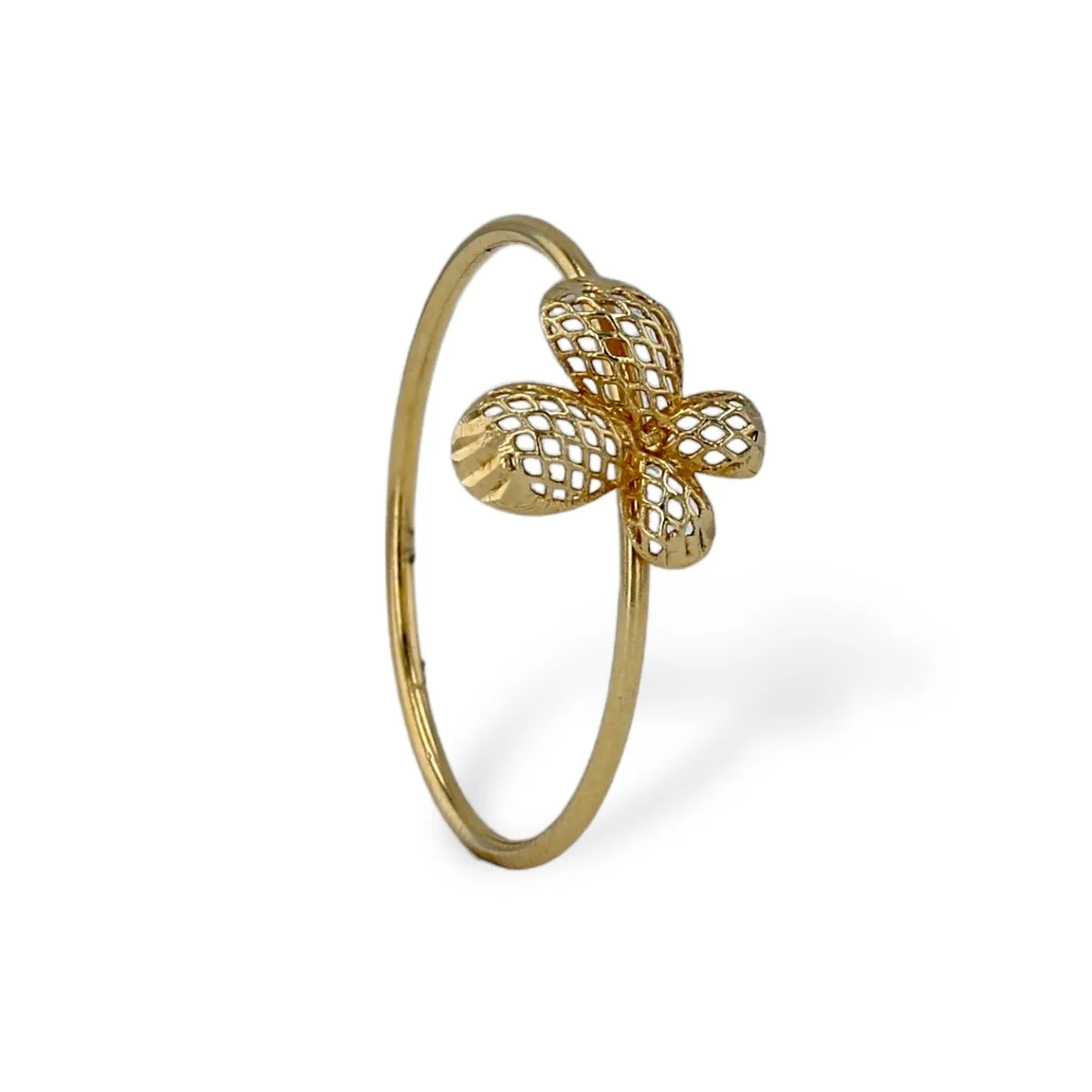 Yellow 10k gold butterfly ring