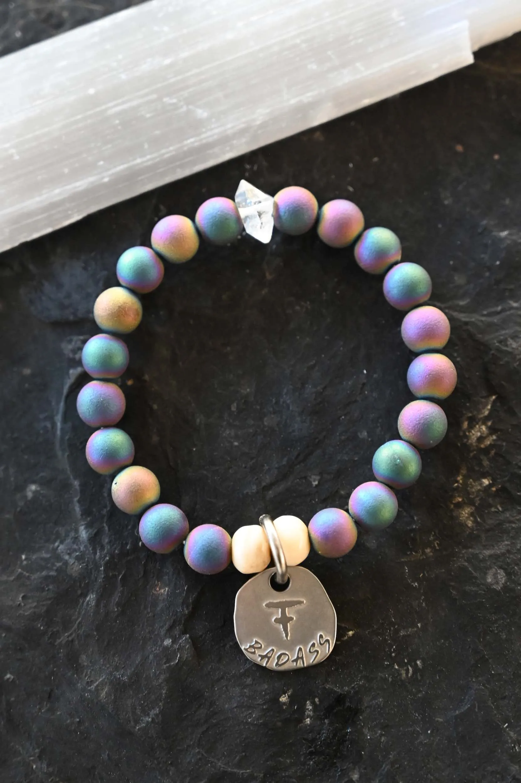 You Are a Badass Agate Bracelet